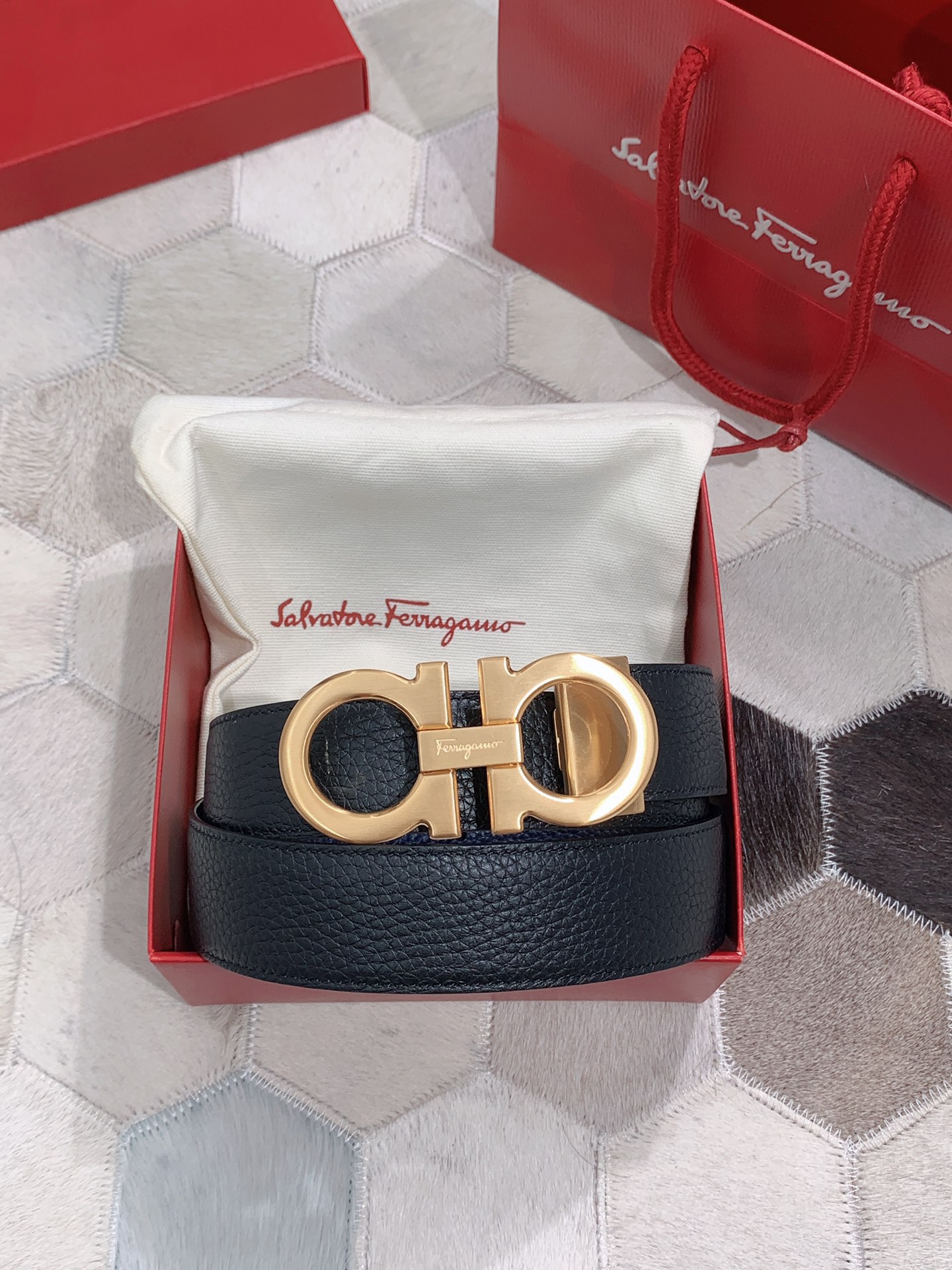 菲拉格慕 Ferragamo 高定典藏奢华工坊高定皮带腰带配饰 #F6782727 2