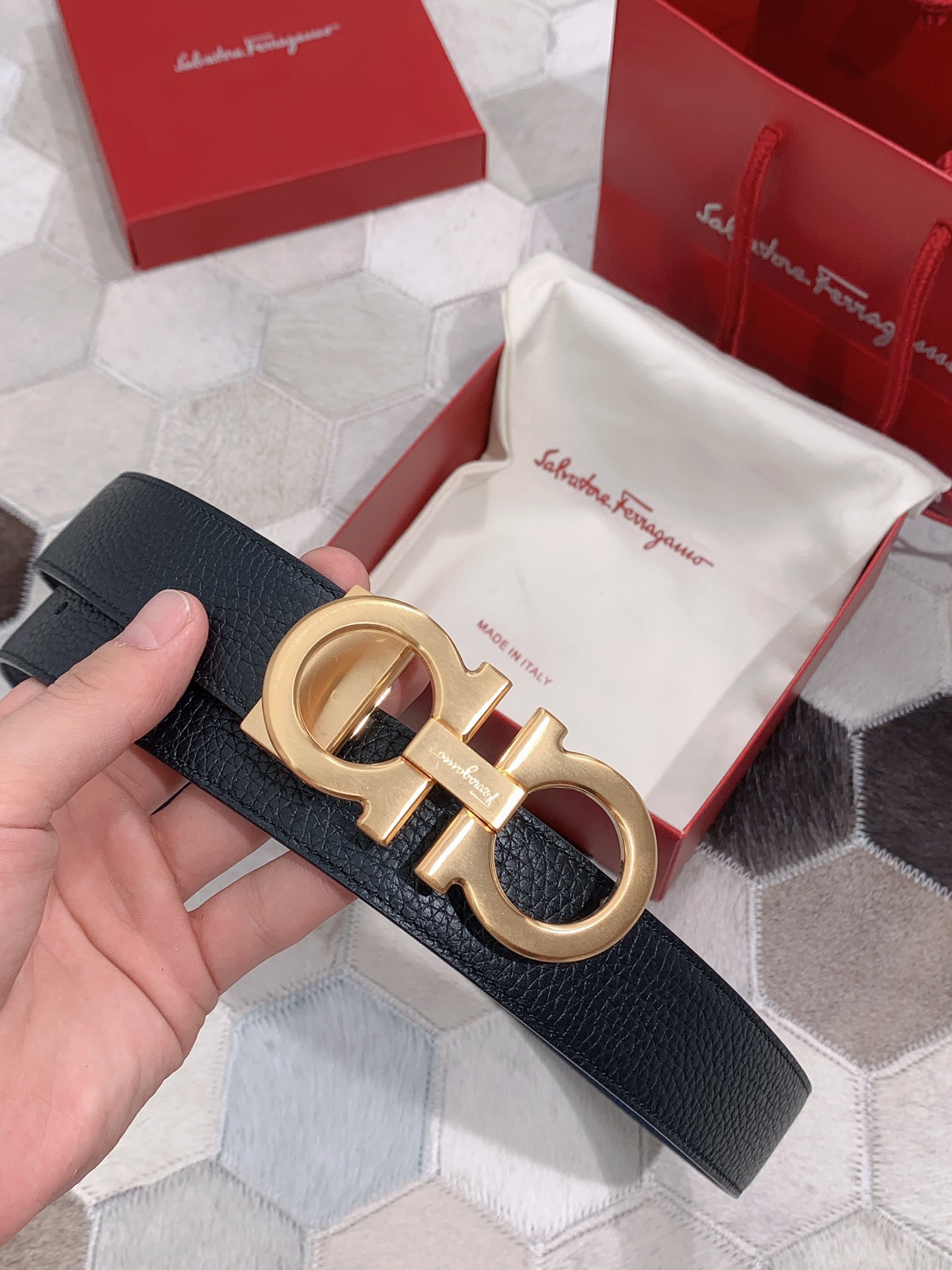 菲拉格慕 Ferragamo 高定典藏奢华工坊高定皮带腰带配饰 #F6782727 4