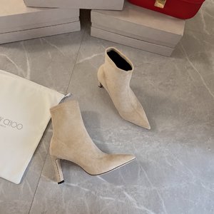 At Cheap Price Jimmy Choo Long Boots Genuine Leather Sheepskin Silk