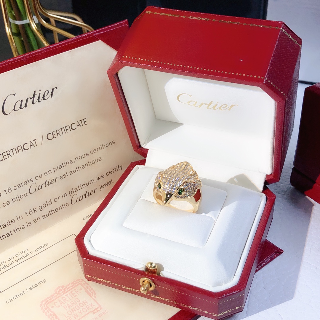 Cartier Gioielleria Anello Verde Platino Bianco Con diamanti