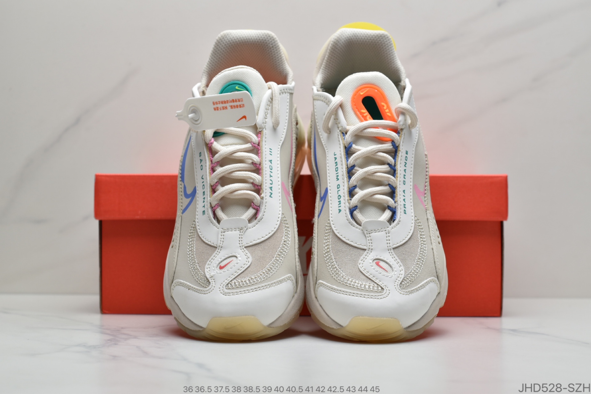 190 Neymar Jr x 耐克Nike Air Max 2090”Neymar Jr”未来科幻太空气垫休闲运动慢跑鞋“麂皮浅沙棕粉蓝绿黄拼色”CU9371-100