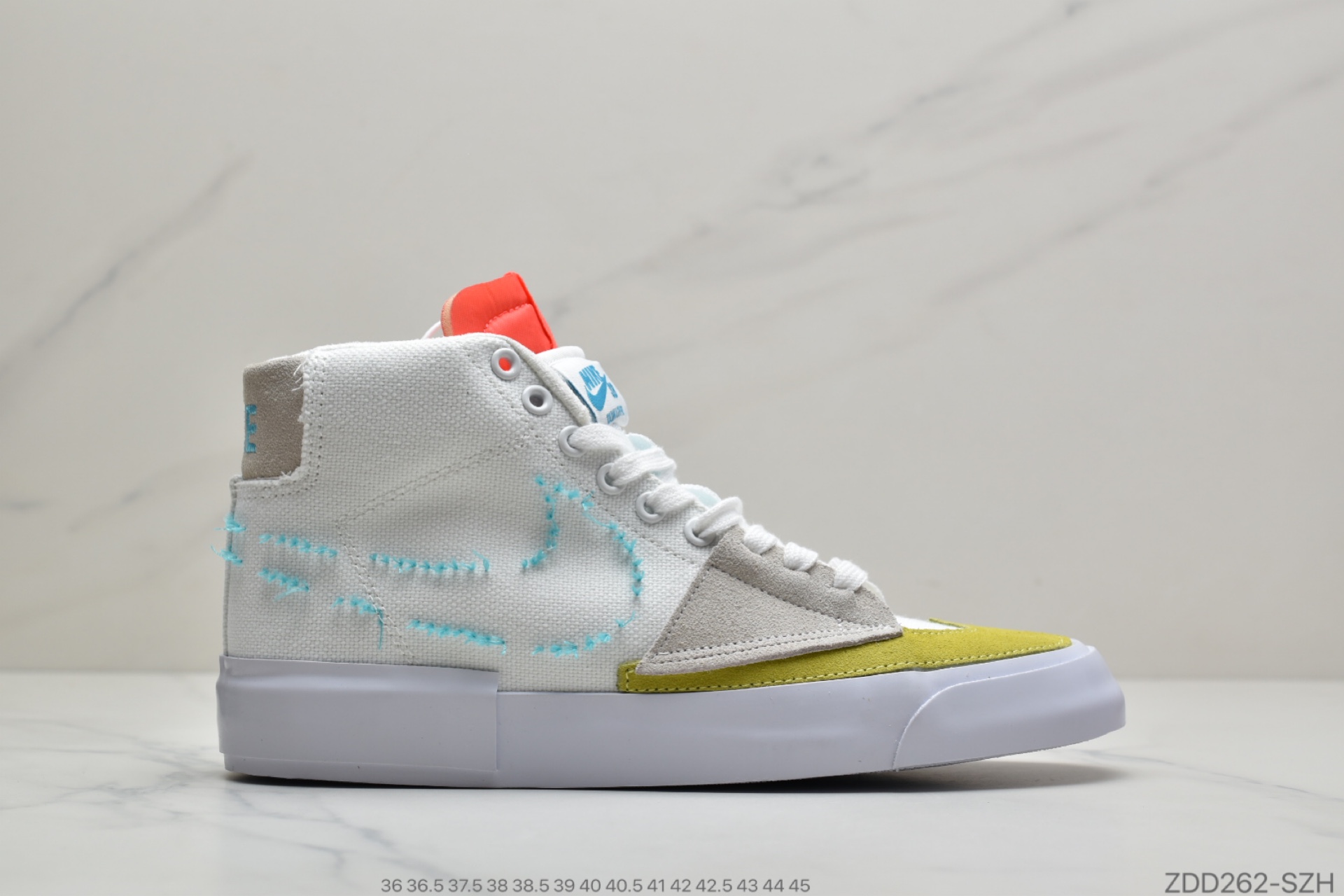 230 公司级耐克SB Zoom Blazer Mid Edge ”Hack Pack” 拆线解构设计最大亮点当属侧身的拆线 Swoosh Logo CI3833-100