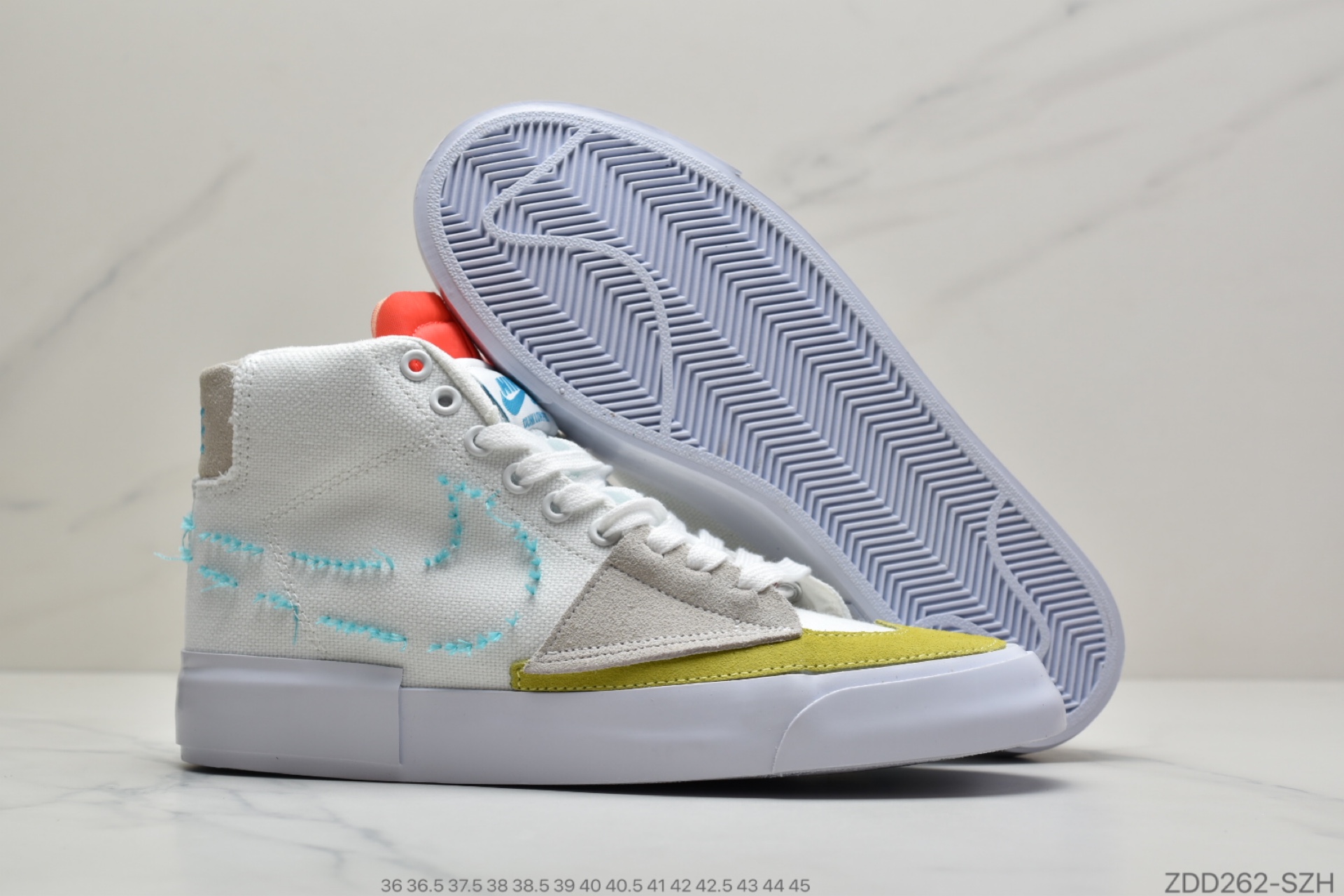 230 公司级耐克SB Zoom Blazer Mid Edge ”Hack Pack” 拆线解构设计最大亮点当属侧身的拆线 Swoosh Logo CI3833-100