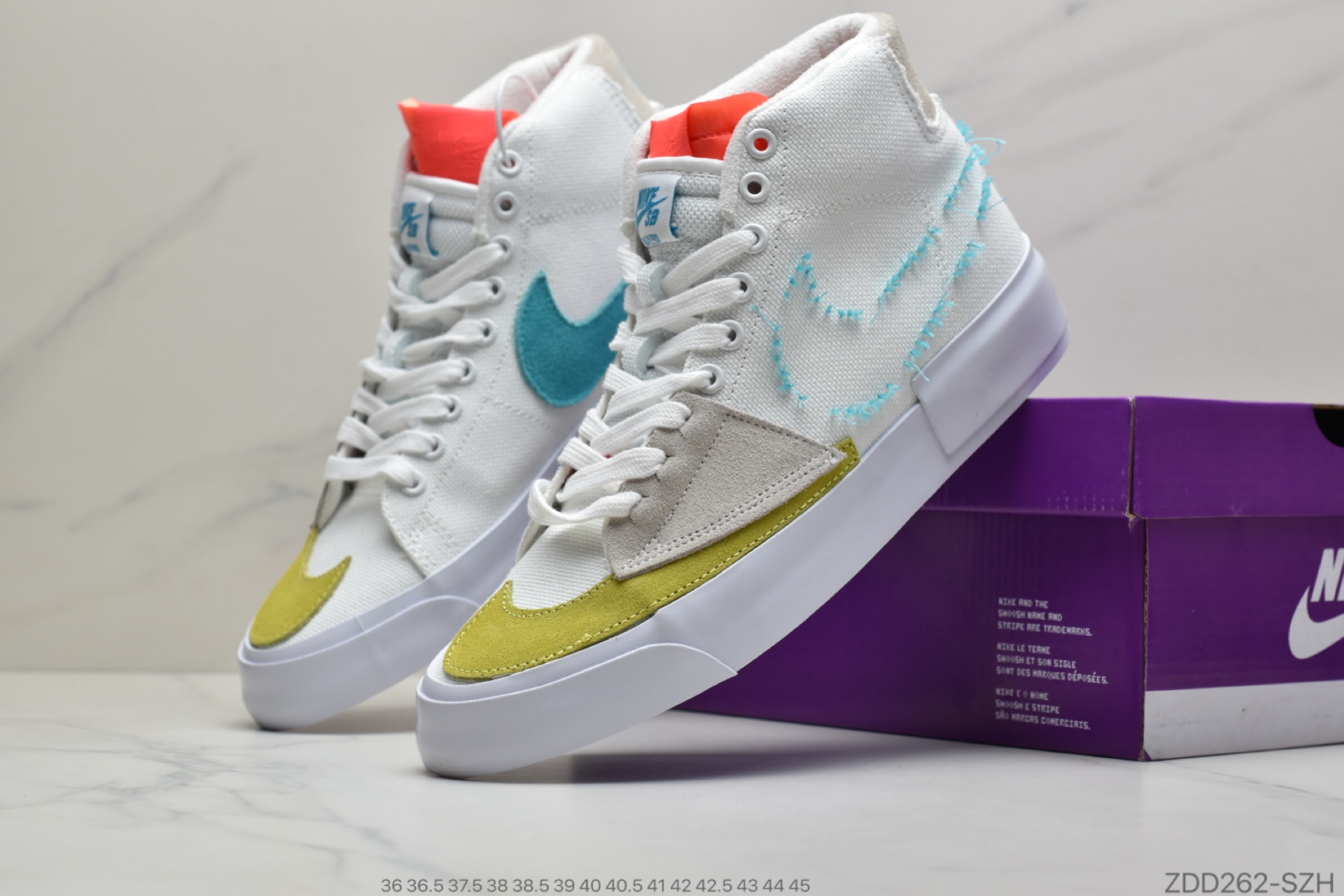 230 公司级耐克SB Zoom Blazer Mid Edge ”Hack Pack” 拆线解构设计最大亮点当属侧身的拆线 Swoosh Logo CI3833-100