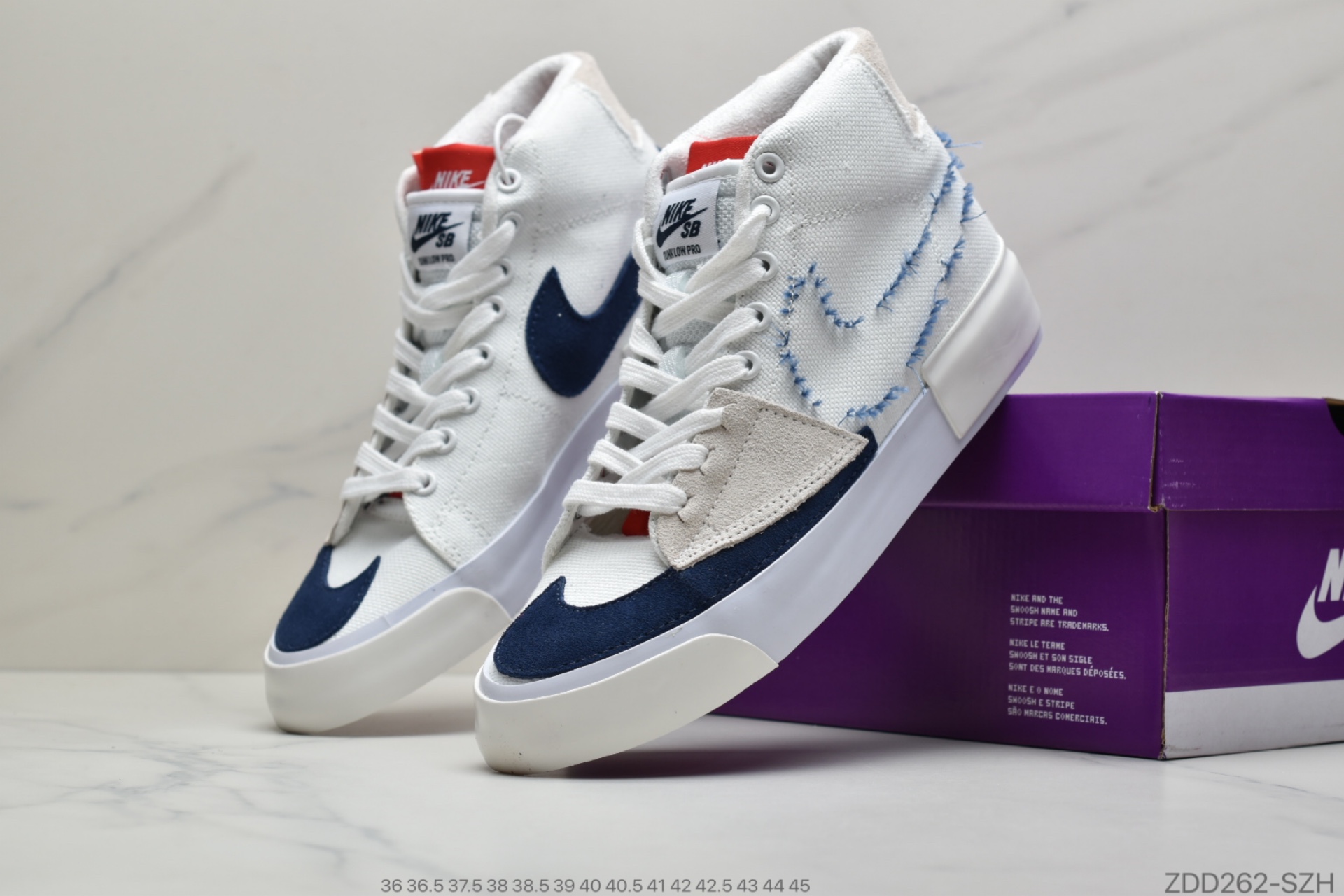230 公司级耐克SB Zoom Blazer Mid Edge ”Hack Pack” 拆线解构设计最大亮点当属侧身的拆线 Swoosh Logo CI3833-100