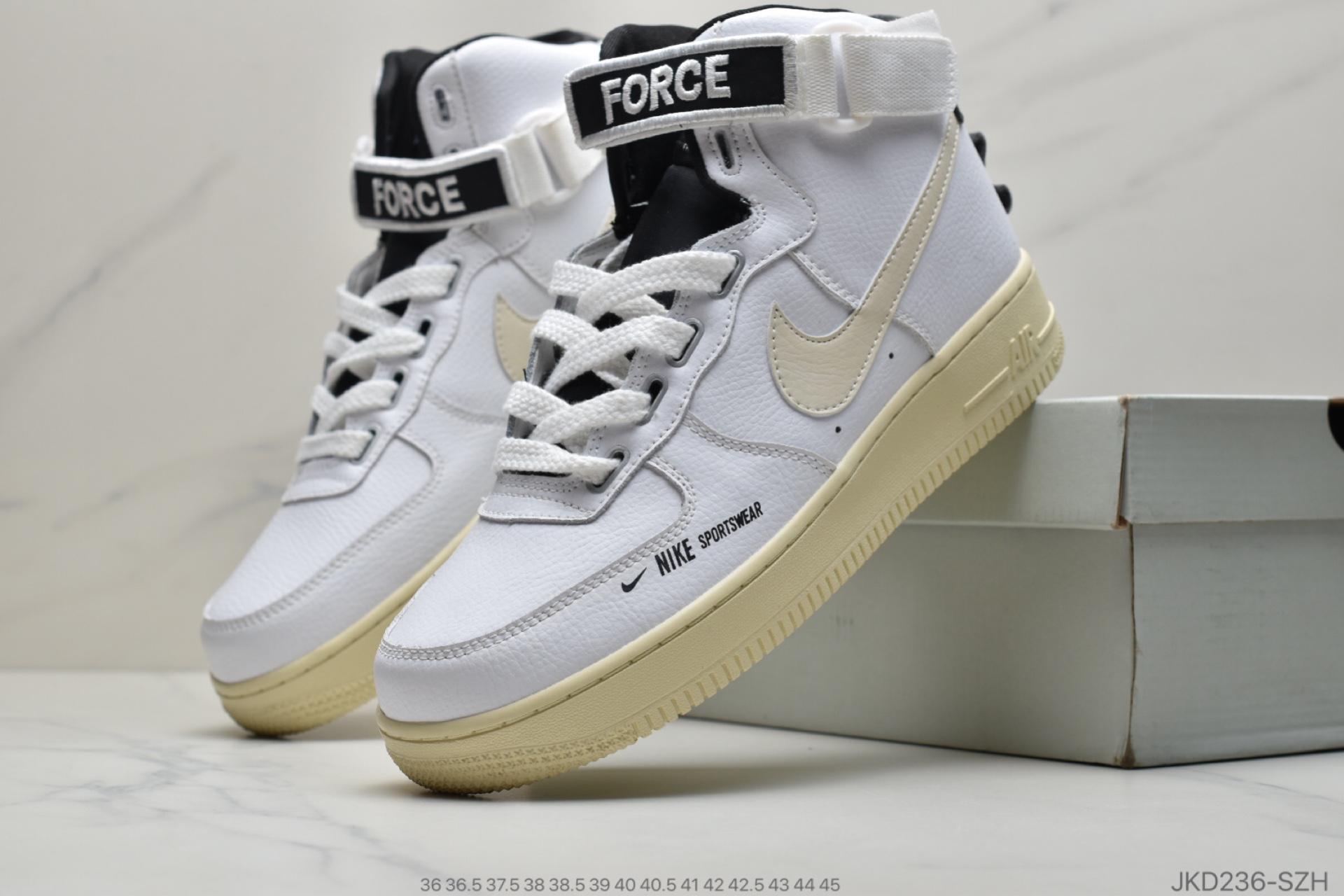 160 公司级耐克 Nike Air Force 1 Mid 独角兽空军一号联名款AJ7311-100
