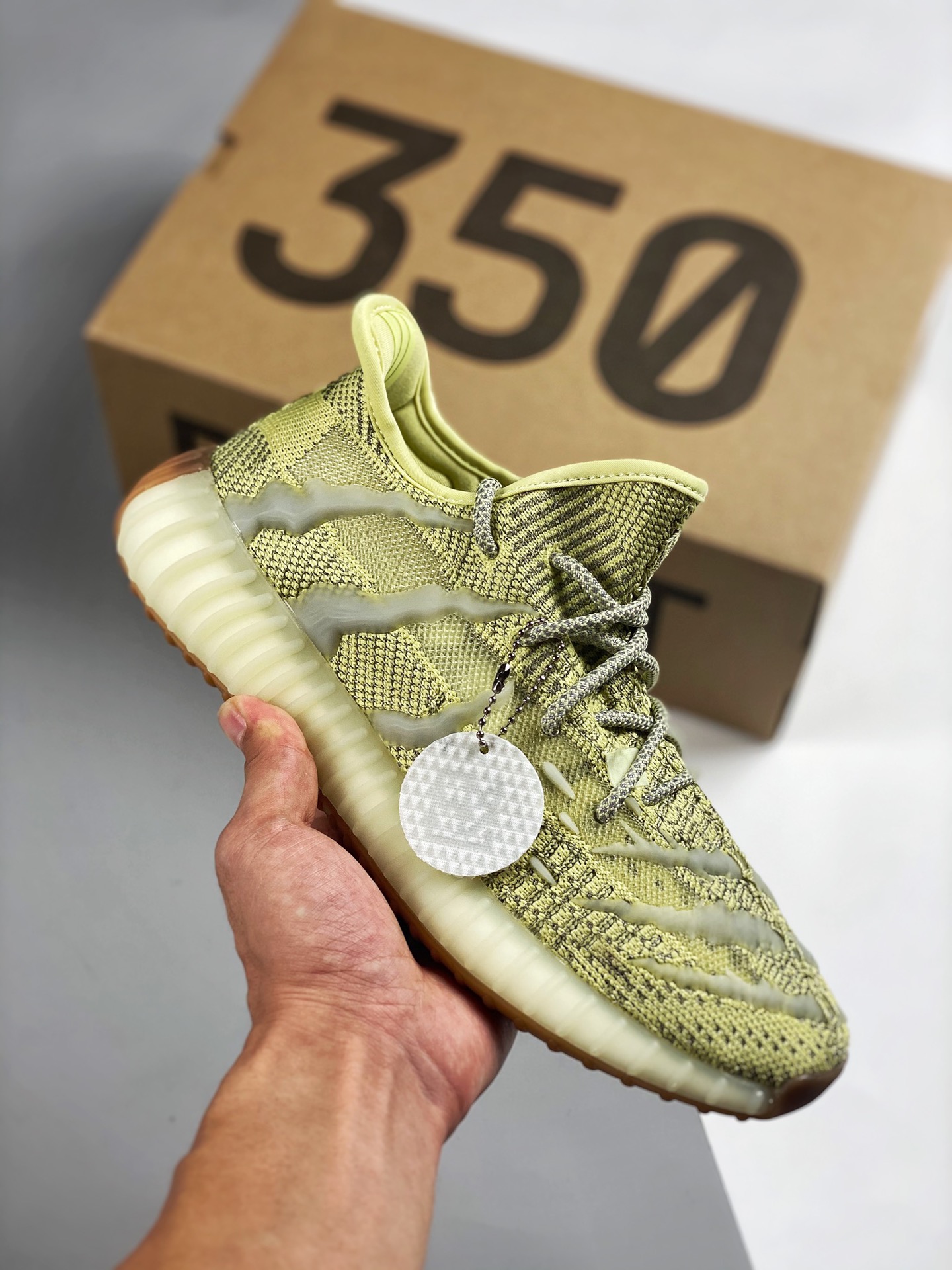 Apoyo pago contra reembolso 2 Adidas Yeezy Boost 350 V2 3M noche luminosa amarillo cielo estrellado, añade brillo refle…