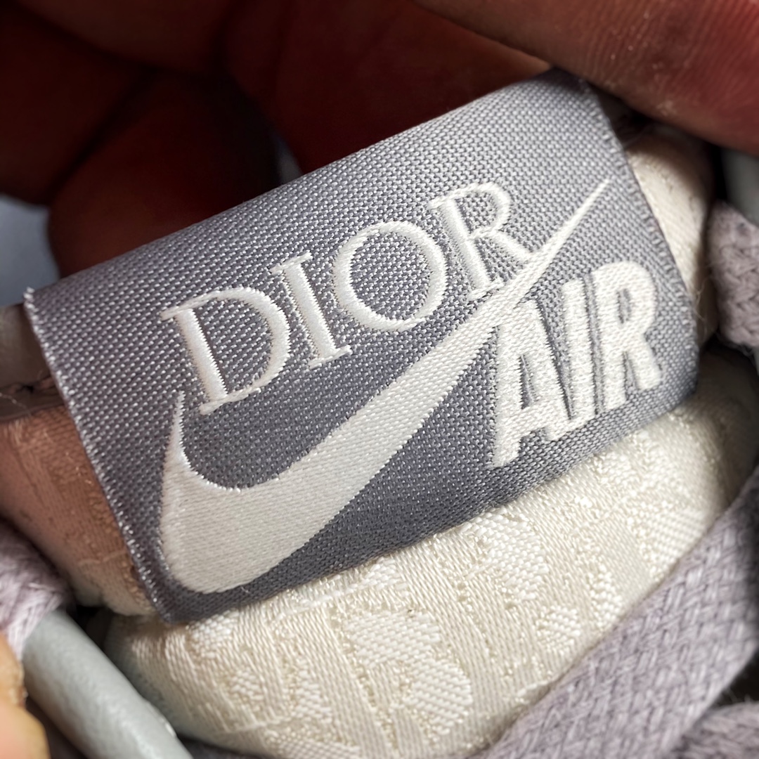 Dior X Air Jordan 1 Low Blanco y gris, comercio exterior puramente original, detalles como se muestra en la foto real
