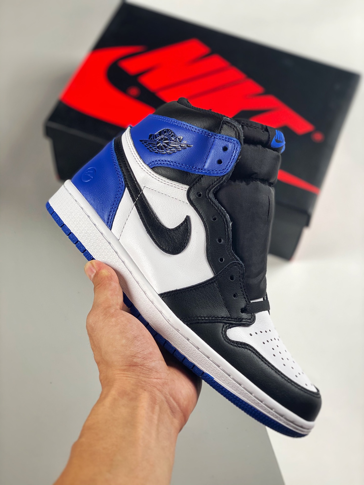 Apoyo contra reembolso 7 Air Jordan 1 Retro "Fragment" rayo de Hiroshi Fujiwara ⚡ Nivel puro original de Dongguan, nuev…