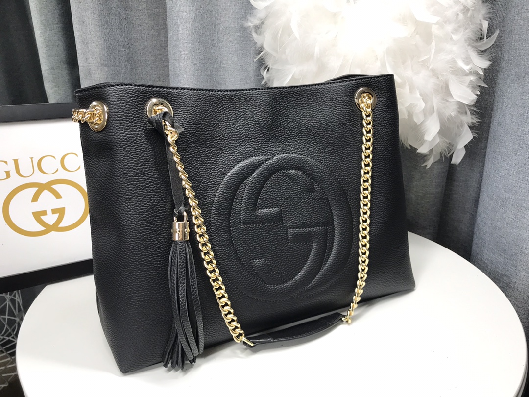 ブランド名 ダブルGロゴ浮彫トートバッグ 高級牛皮製