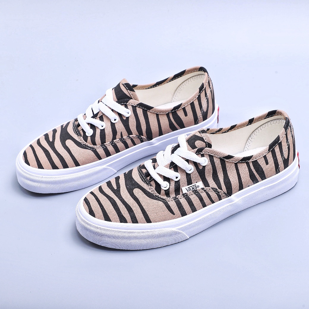 高仿Vans Era 95 DX 万斯 斑马豹纹 低帮硫化帆布鞋实拍图片