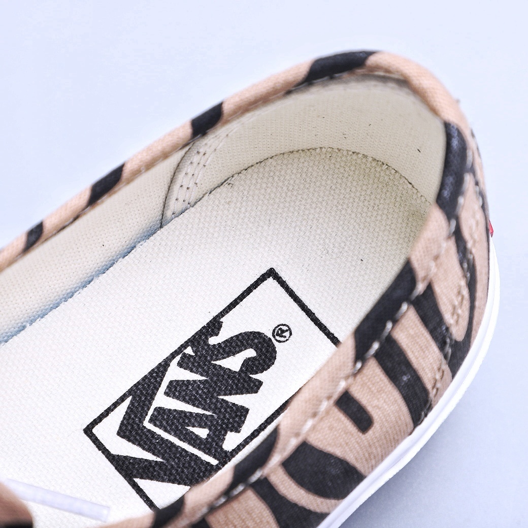高仿Vans Era 95 DX 万斯 斑马豹纹 低帮硫化帆布鞋实拍图片