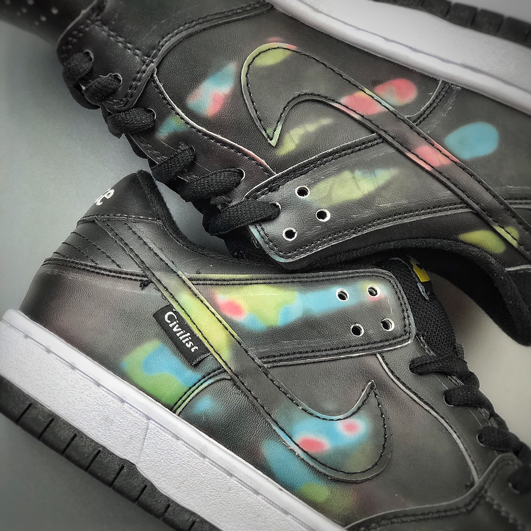 340 Civilist x Nike SB Dunk Low  sb变色龙 遇热变色 热成像 变身啦初样完美接近原鞋  货号CZ5123-001