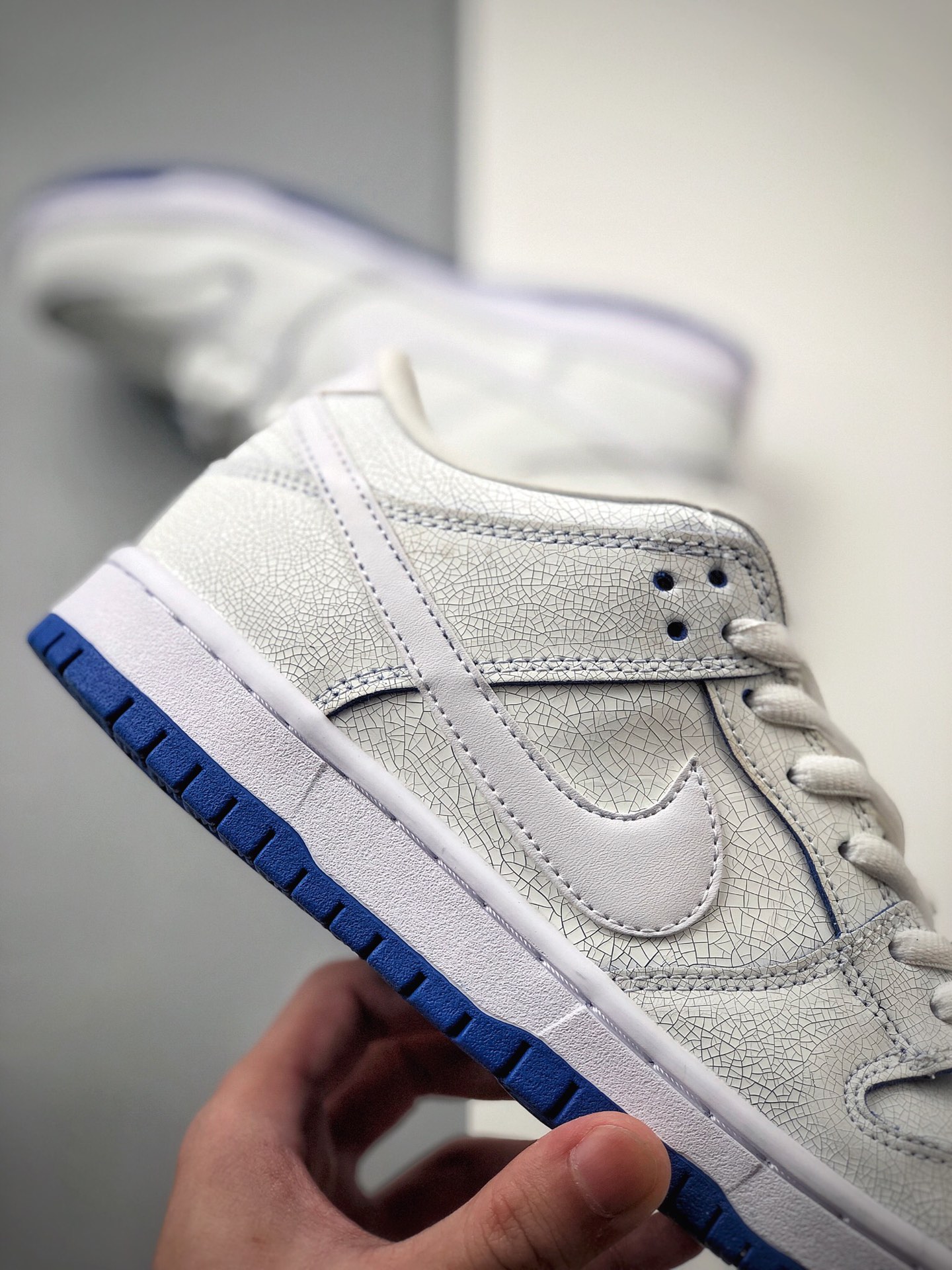250 Nike SB Dunk Low Pro 白兰 扣扣乐 爆裂纹 冰蓝 青花瓷 运动滑板板鞋 货号:CJ6884-100