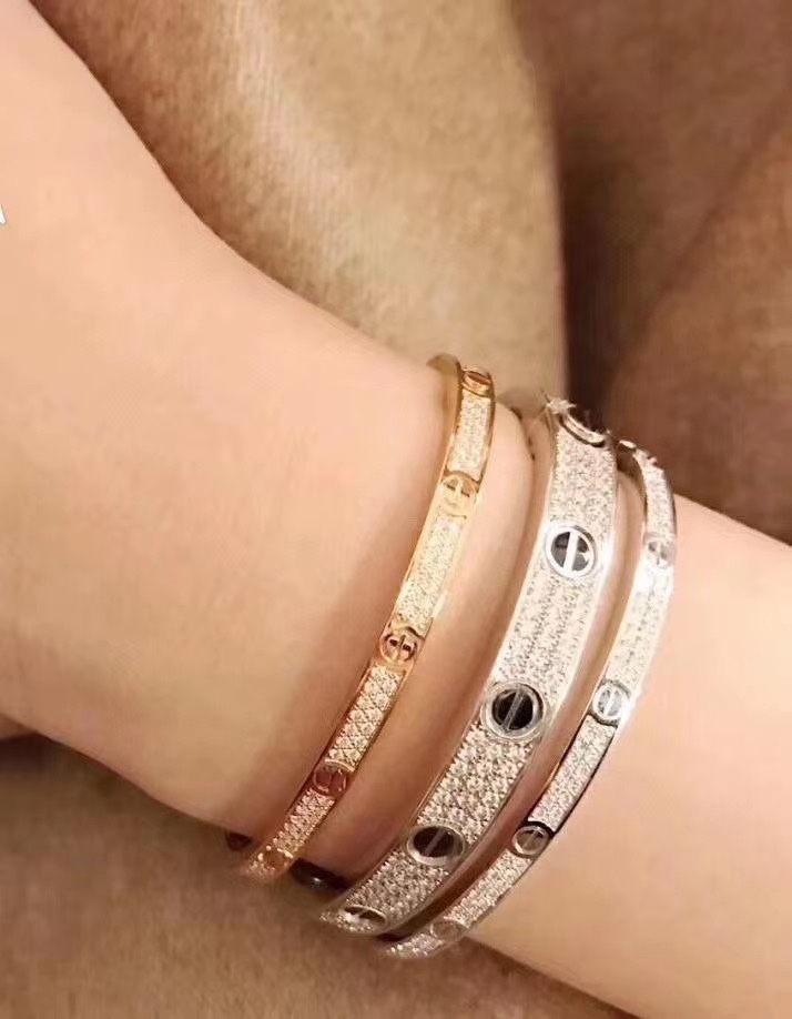 Cartier 卡地亚 LOVE系列 窄版满天星手镯