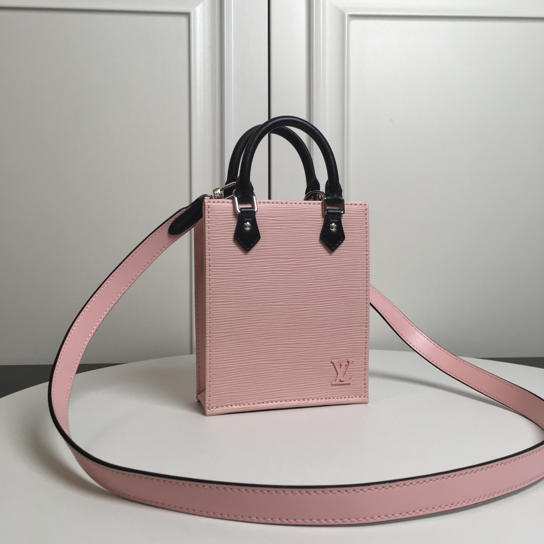 Louis Vuitton LV Sac Plat Bags Handbags Pink Epi M69441