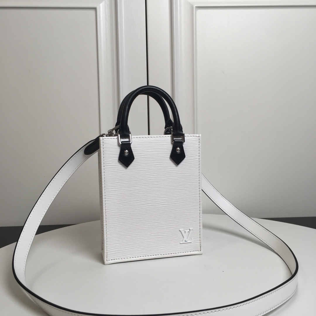 Louis Vuitton LV Sac Plat Best
 Bags Handbags White Epi M69441