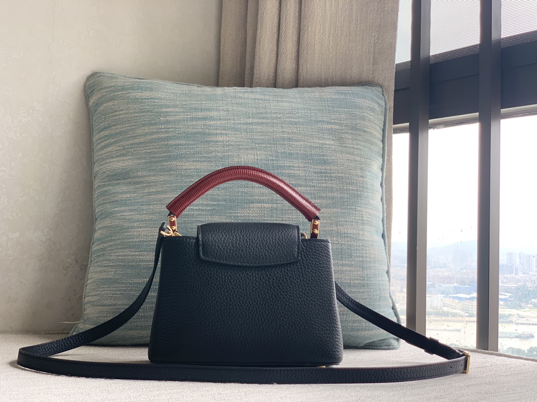 Louis Vuitton N94048 black lizard pattern