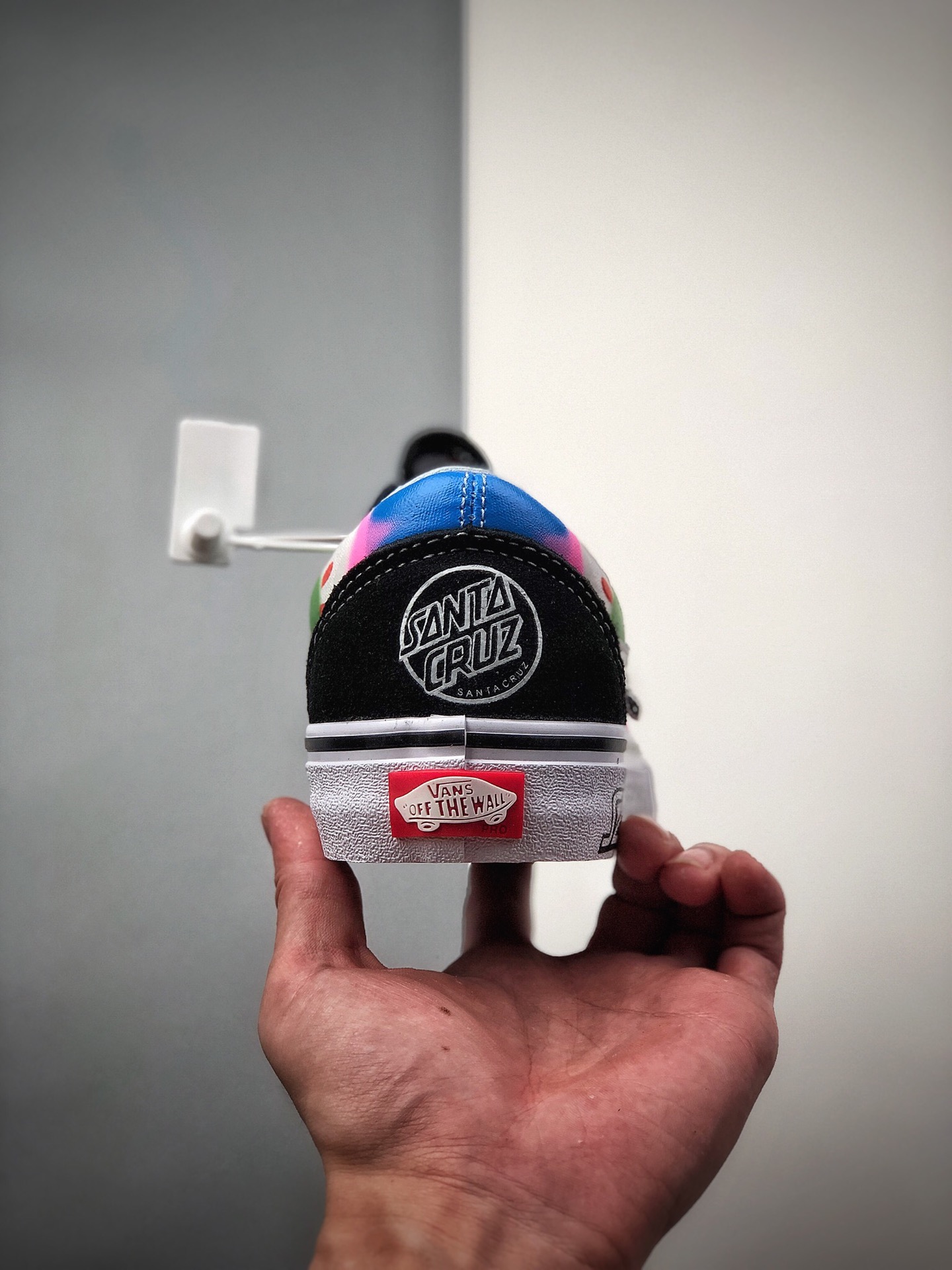 150  公司级Santa Cruz X VANS Old SKOOL Pro 多彩渐变彩色扎染专业滑板