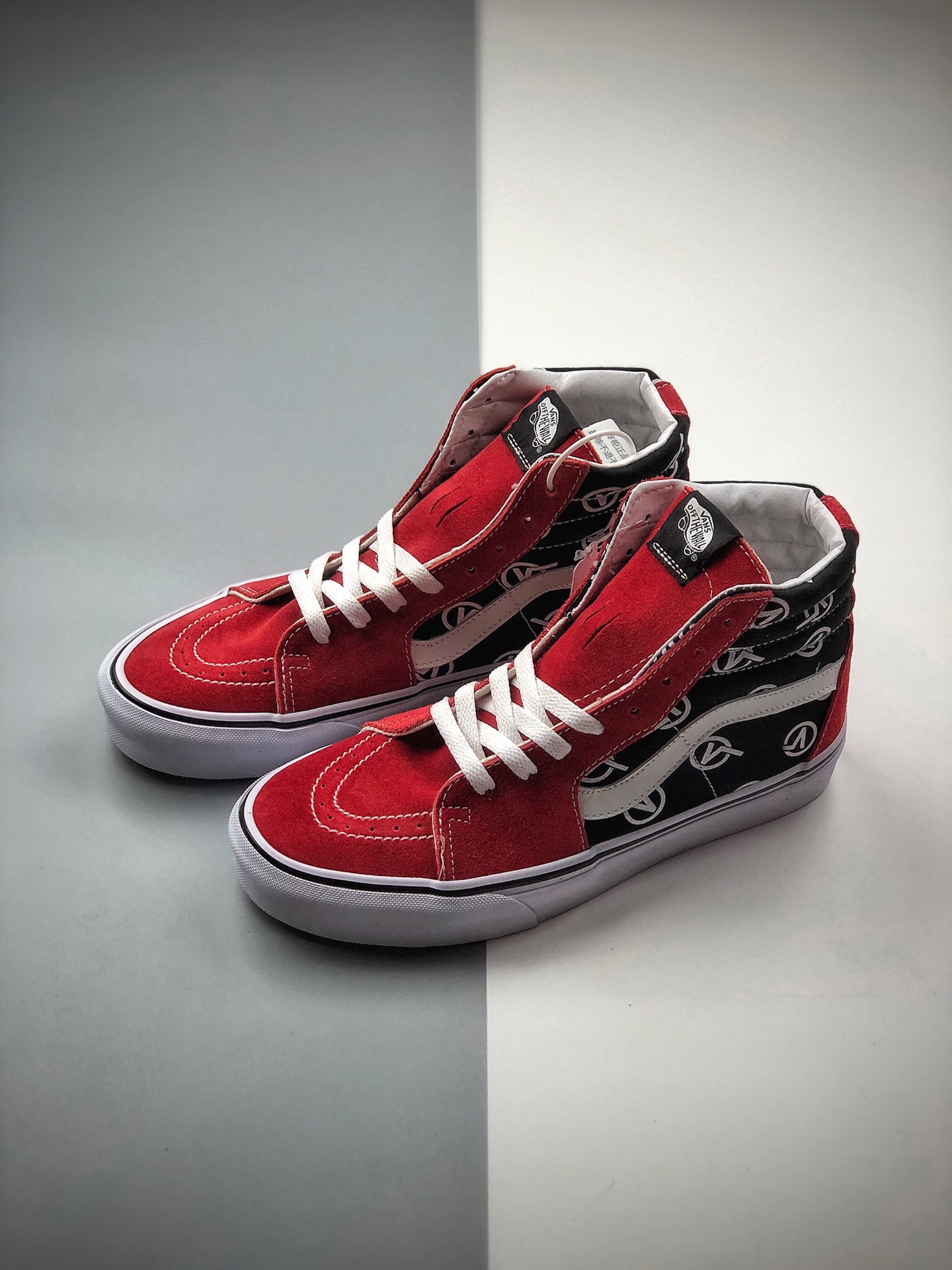 160   Vans SK8-Mid Circle V Logo 黑红色经典高帮