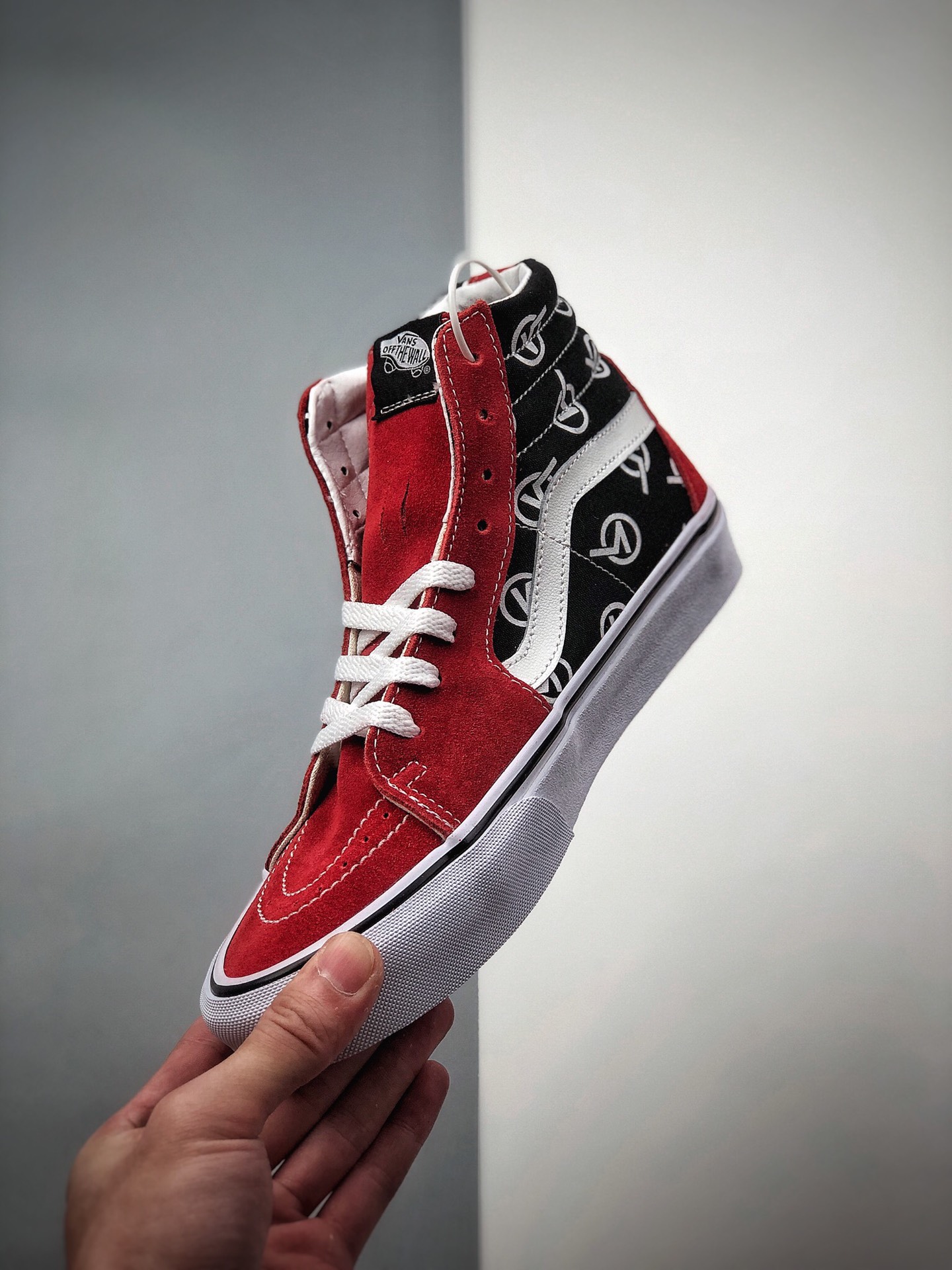 160   Vans SK8-Mid Circle V Logo 黑红色经典高帮
