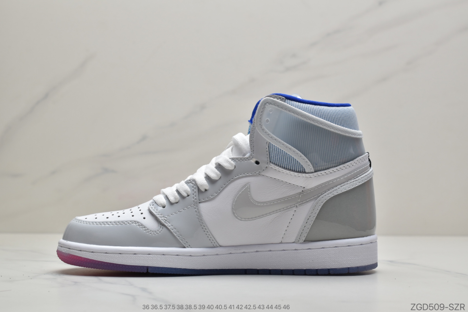 290 公司级Dior x 乔丹/Air Jordan 1 Retro High Premium “Racer Blue”白蓝 AJ1 乔1 小迪奥联名 高帮文化复古休闲运动板鞋CK6637-104