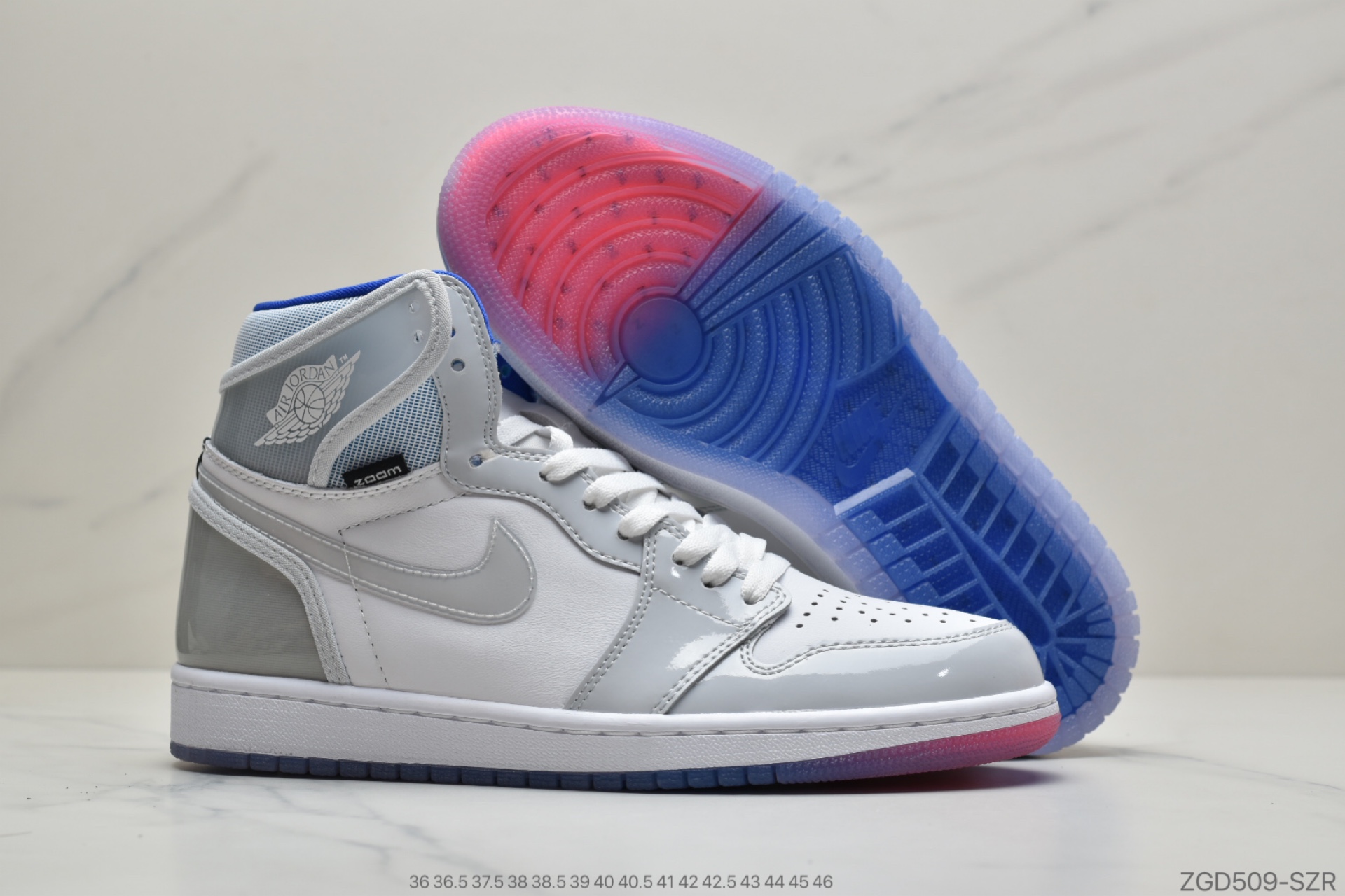 290 公司级Dior x 乔丹/Air Jordan 1 Retro High Premium “Racer Blue”白蓝 AJ1 乔1 小迪奥联名 高帮文化复古休闲运动板鞋CK6637-104