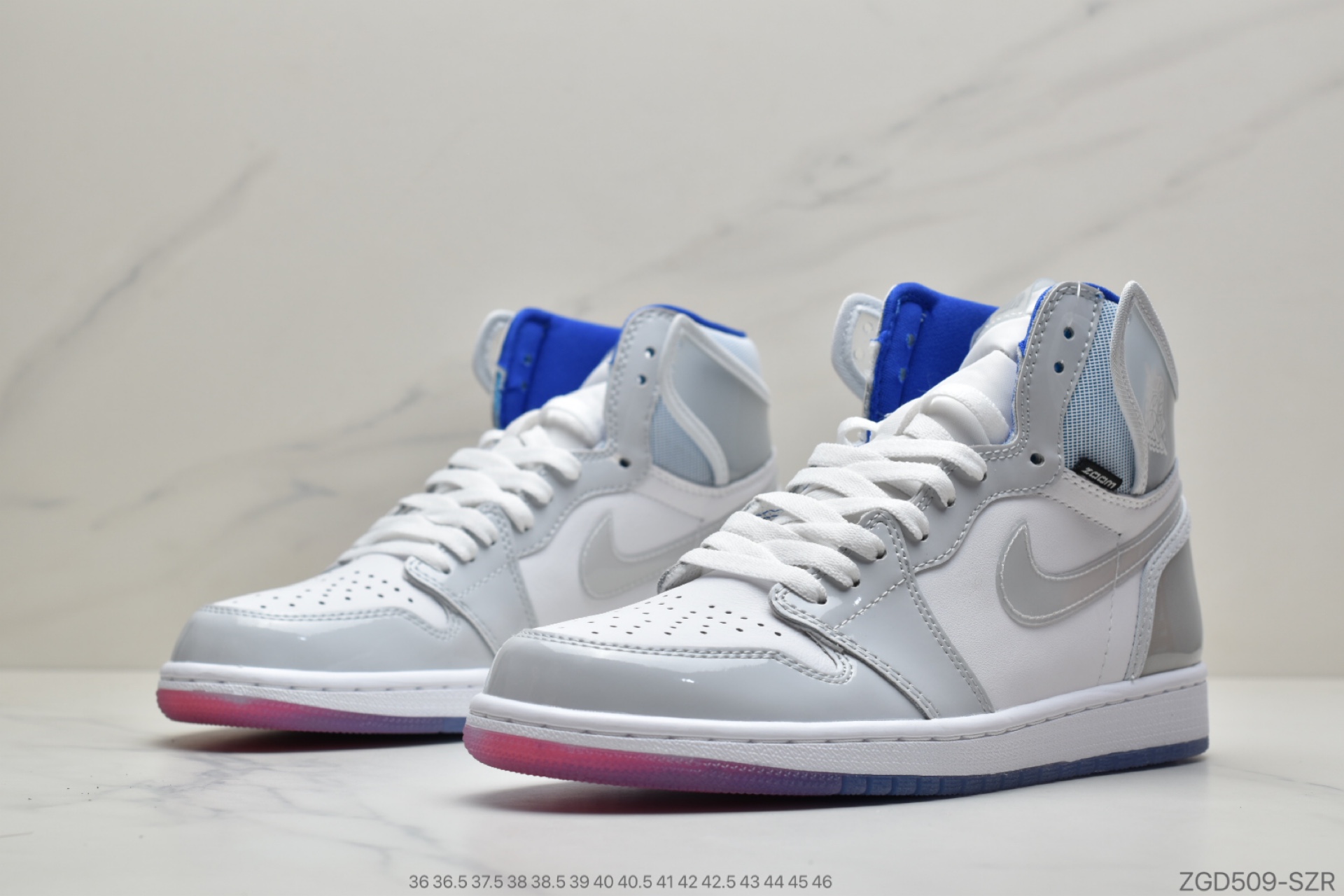 290 公司级Dior x 乔丹/Air Jordan 1 Retro High Premium “Racer Blue”白蓝 AJ1 乔1 小迪奥联名 高帮文化复古休闲运动板鞋CK6637-104