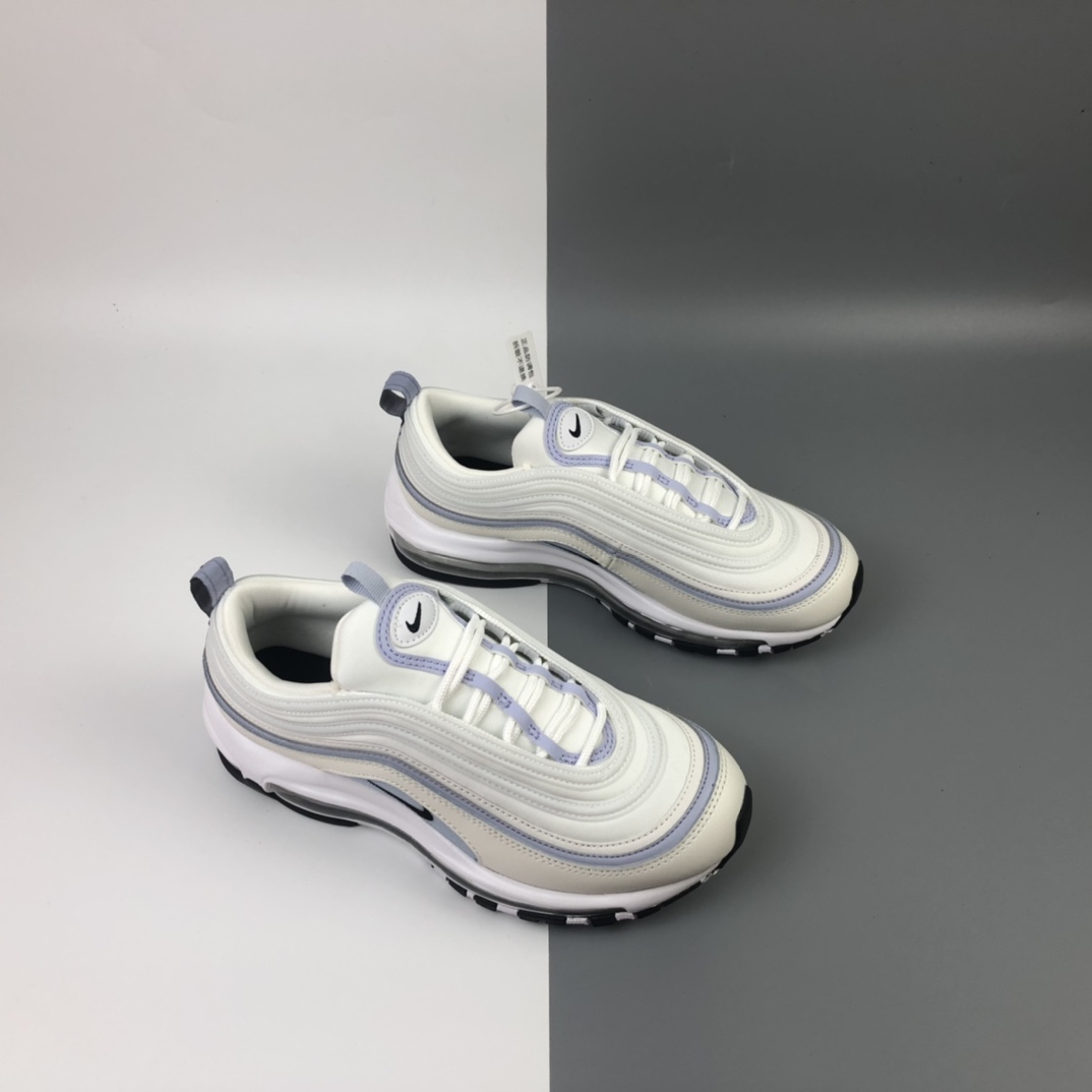 230 Nike Wmns Air Max 97”Ghost”复古气垫百搭休闲运动慢跑鞋“白雾紫3M”CZ6087-102