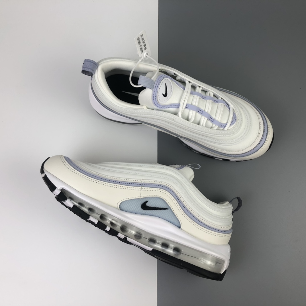 230 Nike Wmns Air Max 97”Ghost”复古气垫百搭休闲运动慢跑鞋“白雾紫3M”CZ6087-102