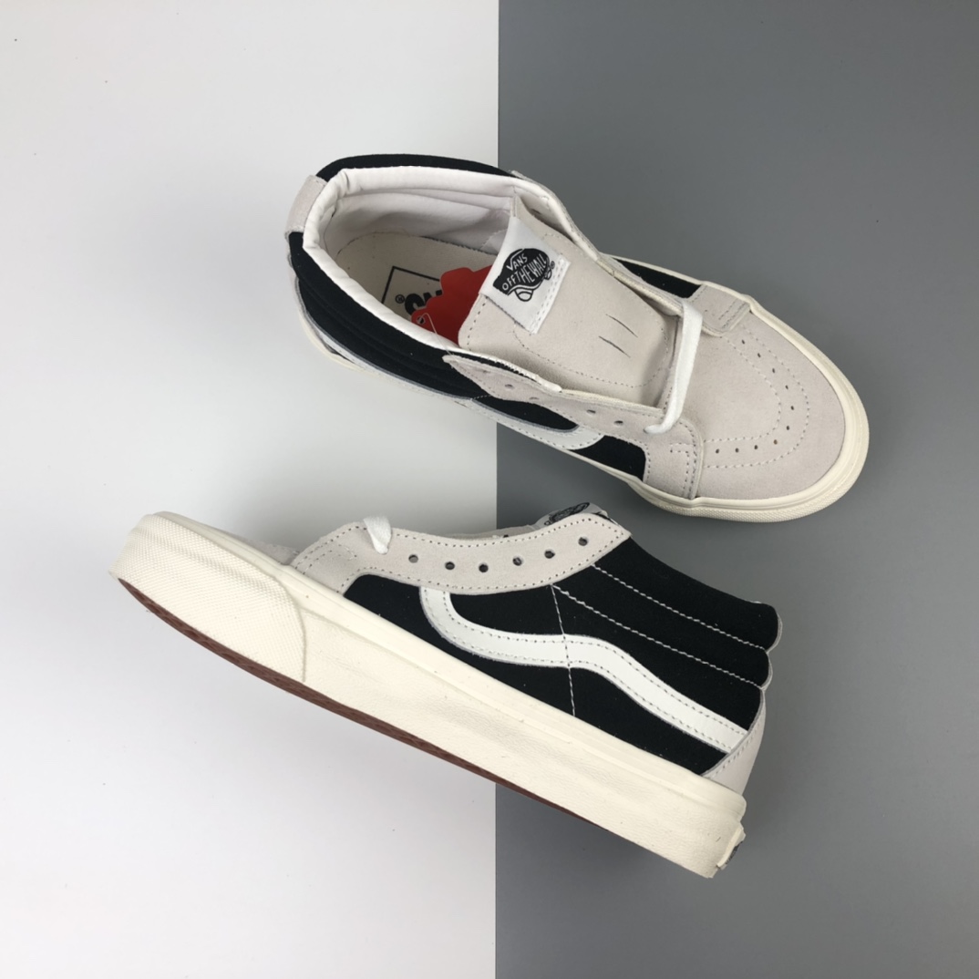 150 Vans Sk8 Hi Mid 经典复古国宝熊猫色中邦板鞋 VN-0D5IB8C