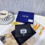 Dior Wallet Card pack Black Cowhide Fashion