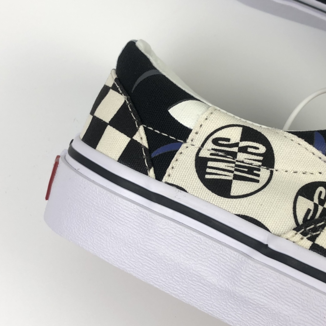150 Vans Era Logo 白腰果花复古印花拼接阴阳棋盘格 VN-0OZDGEY