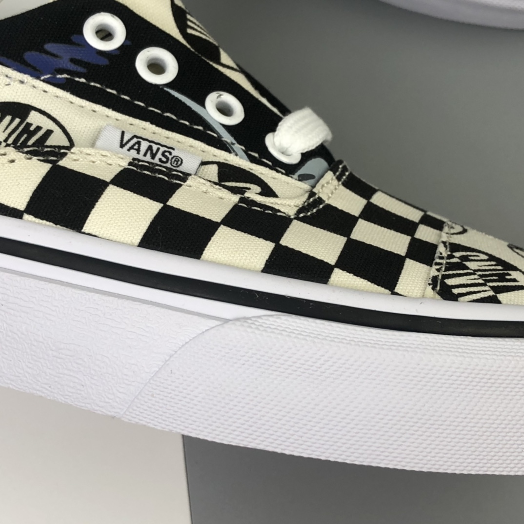 150 Vans Era Logo 白腰果花复古印花拼接阴阳棋盘格 VN-0OZDGEY