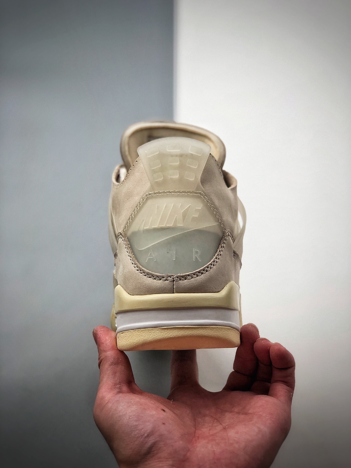 500 Off-White x Air Jordan 4   ”Cream/Sail”“OW联名沙浅棕米 CV9388-100