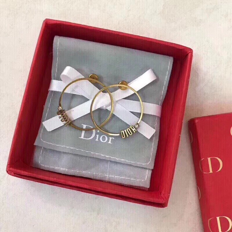 Dior Jewelry Earring Luxury Fake
 White Engraving Vintage Gold