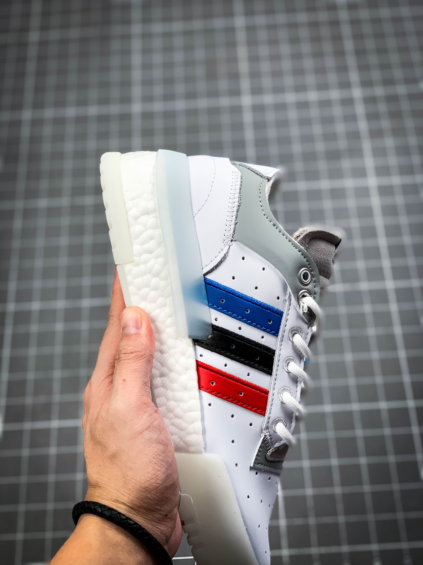 200 三叶草新品adidas Originals Rivalry RM LOW”Tricolor”中底爆米花百搭低帮复古休闲运动休闲球鞋FV7680