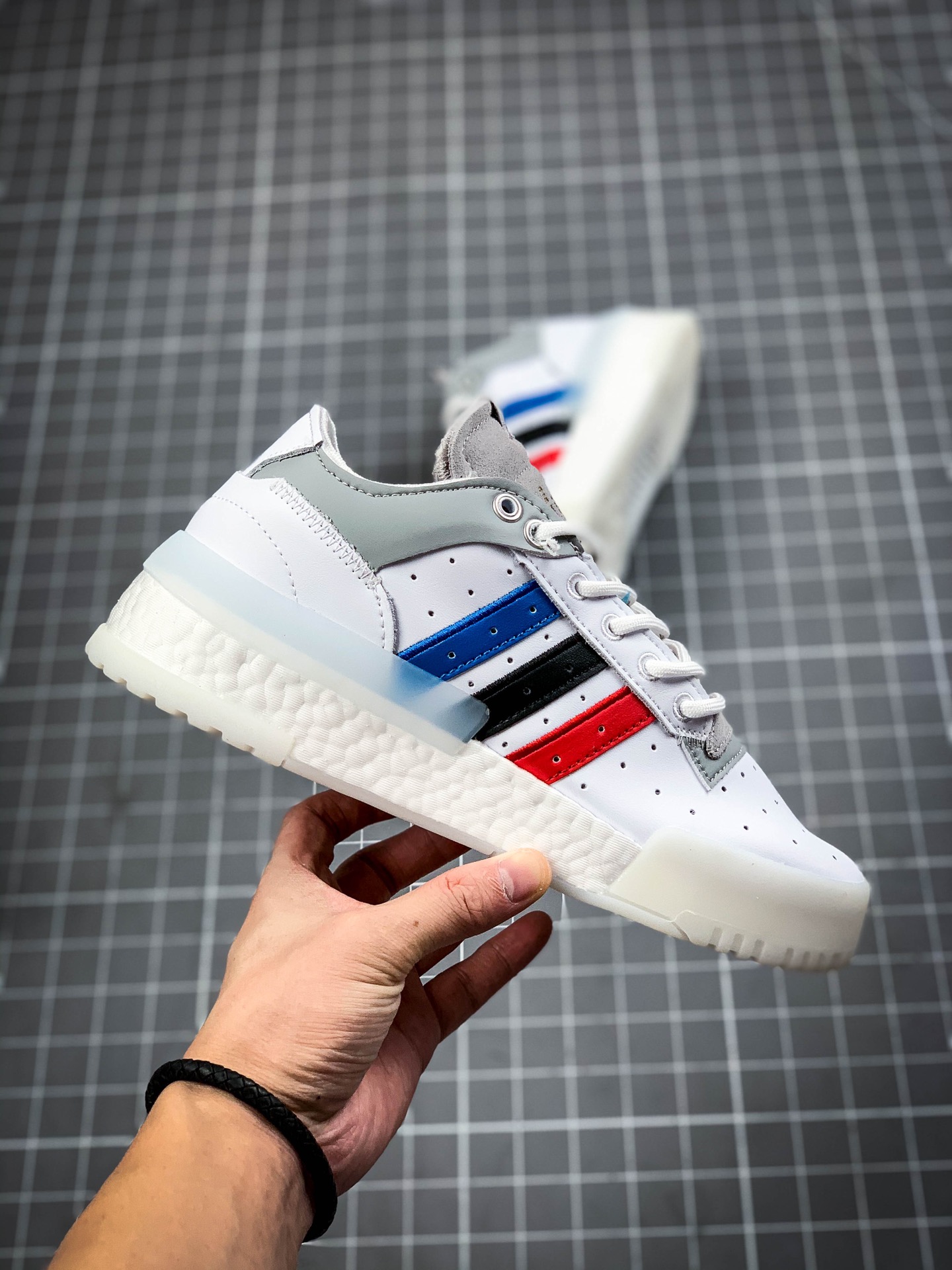 200 三叶草新品adidas Originals Rivalry RM LOW”Tricolor”中底爆米花百搭低帮复古休闲运动休闲球鞋FV7680