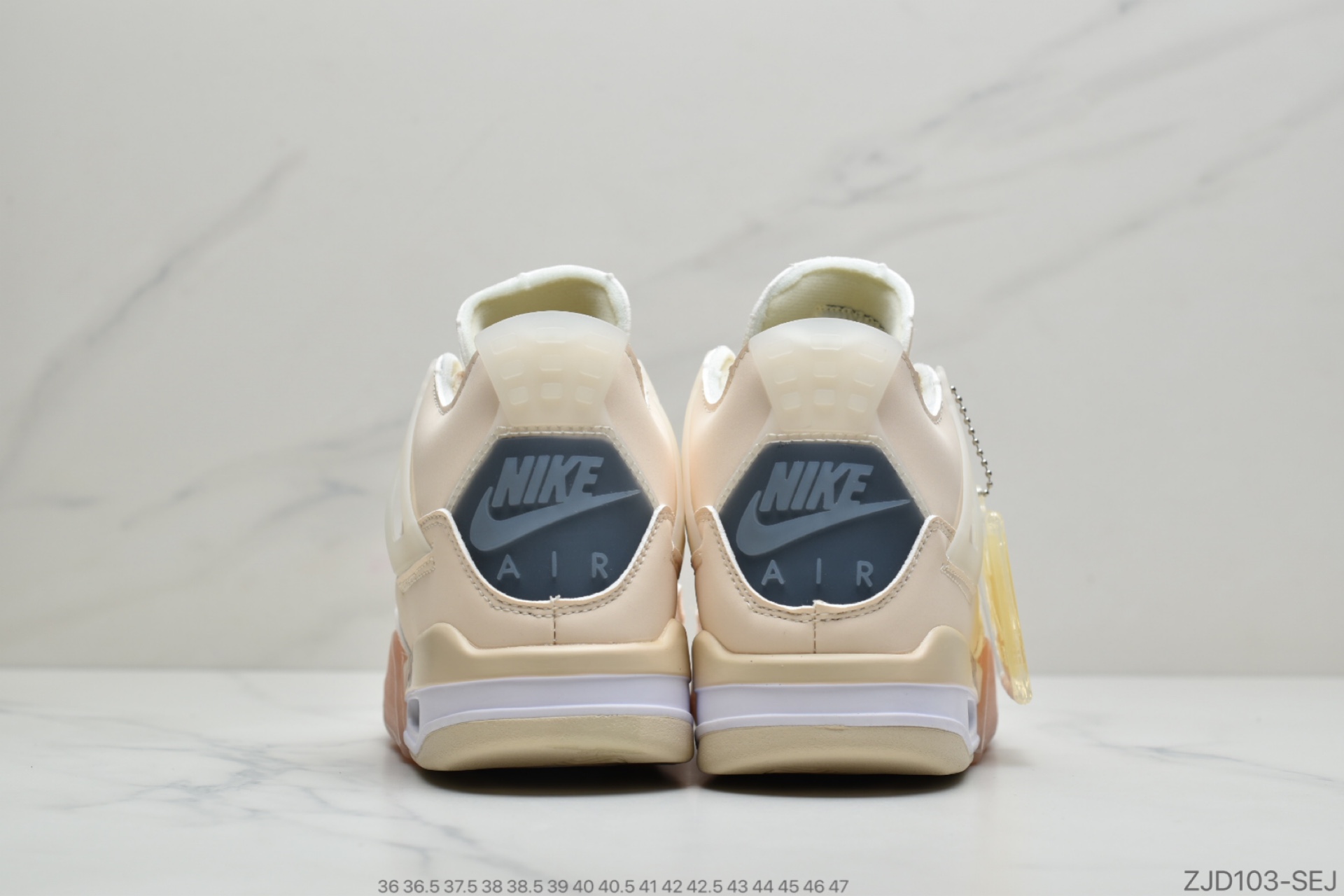 240 公司级Off-White x Air Jordan 4 Cream/Sail”OW联名沙浅棕米发售原鞋CV9388-100