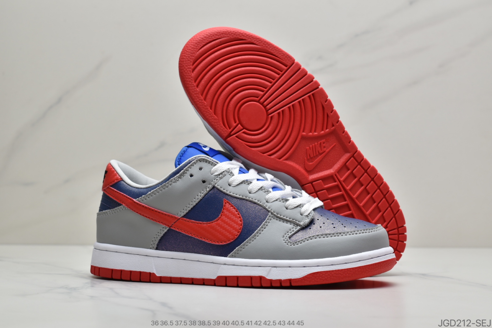 180 公司级耐克Nike SB Dunk Low Pro QS'Samba'扣篮系列低帮经典百搭休闲运动板鞋“灰红蓝科幻变色”CZ2662-400