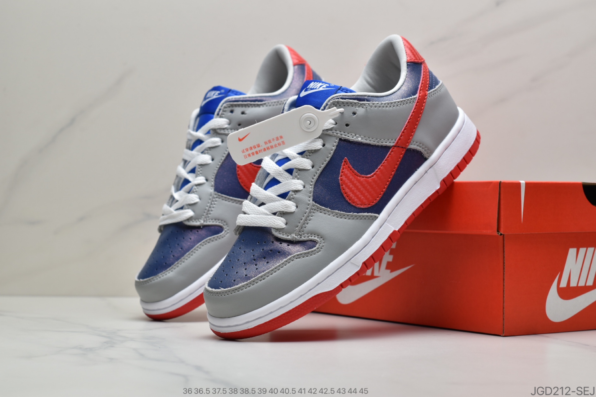 180 公司级耐克Nike SB Dunk Low Pro QS'Samba'扣篮系列低帮经典百搭休闲运动板鞋“灰红蓝科幻变色”CZ2662-400