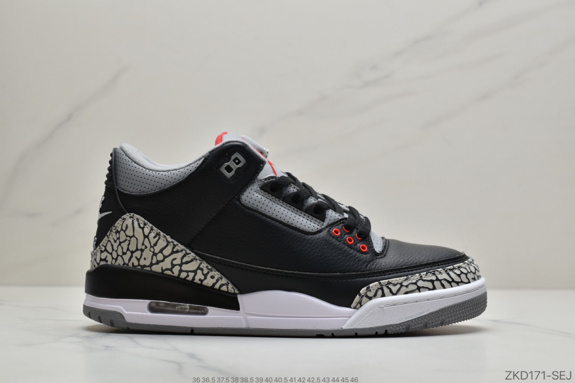 270 公司级乔丹Air Jordan aj3 AJ3 乔丹3代 乔3 乔丹3 篮球鞋 Air Jordan 3 OG “Black Cement”854262-001