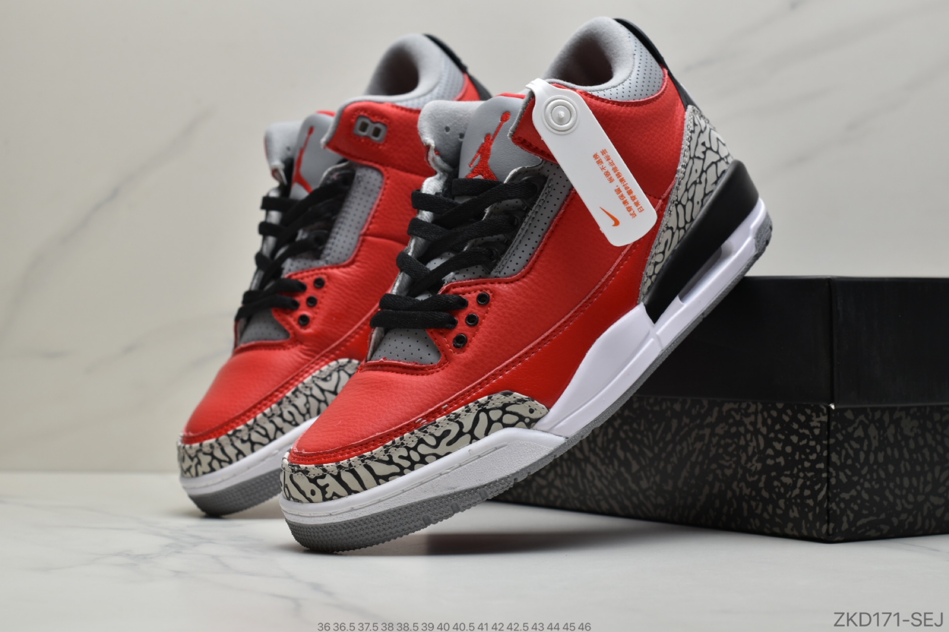 270 公司级乔丹Air Jordan aj3 AJ3 乔丹3代 乔3 乔丹3 篮球鞋 Air Jordan 3 OG “Black Cement”854262-001