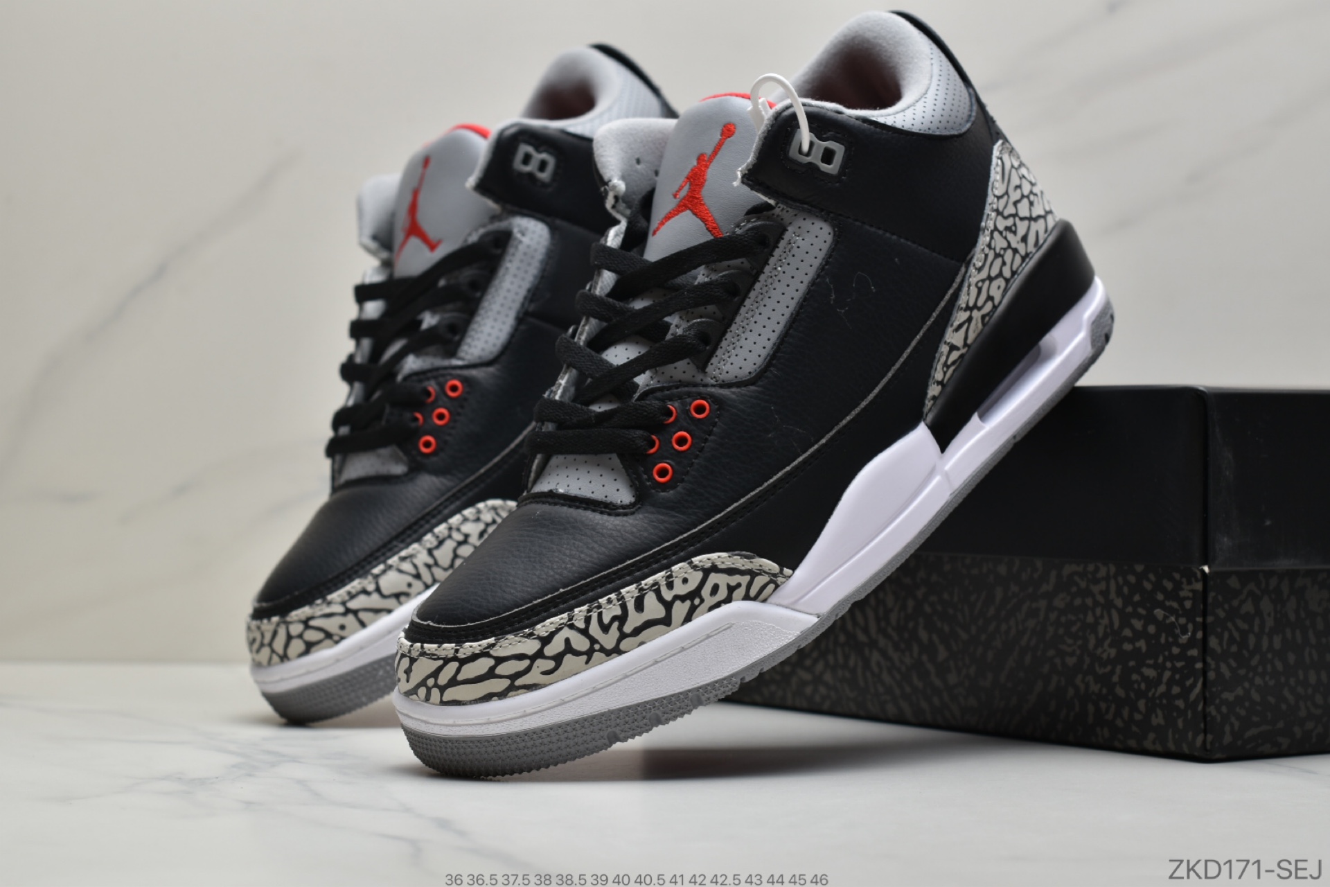 270 公司级乔丹Air Jordan aj3 AJ3 乔丹3代 乔3 乔丹3 篮球鞋 Air Jordan 3 OG “Black Cement”854262-001