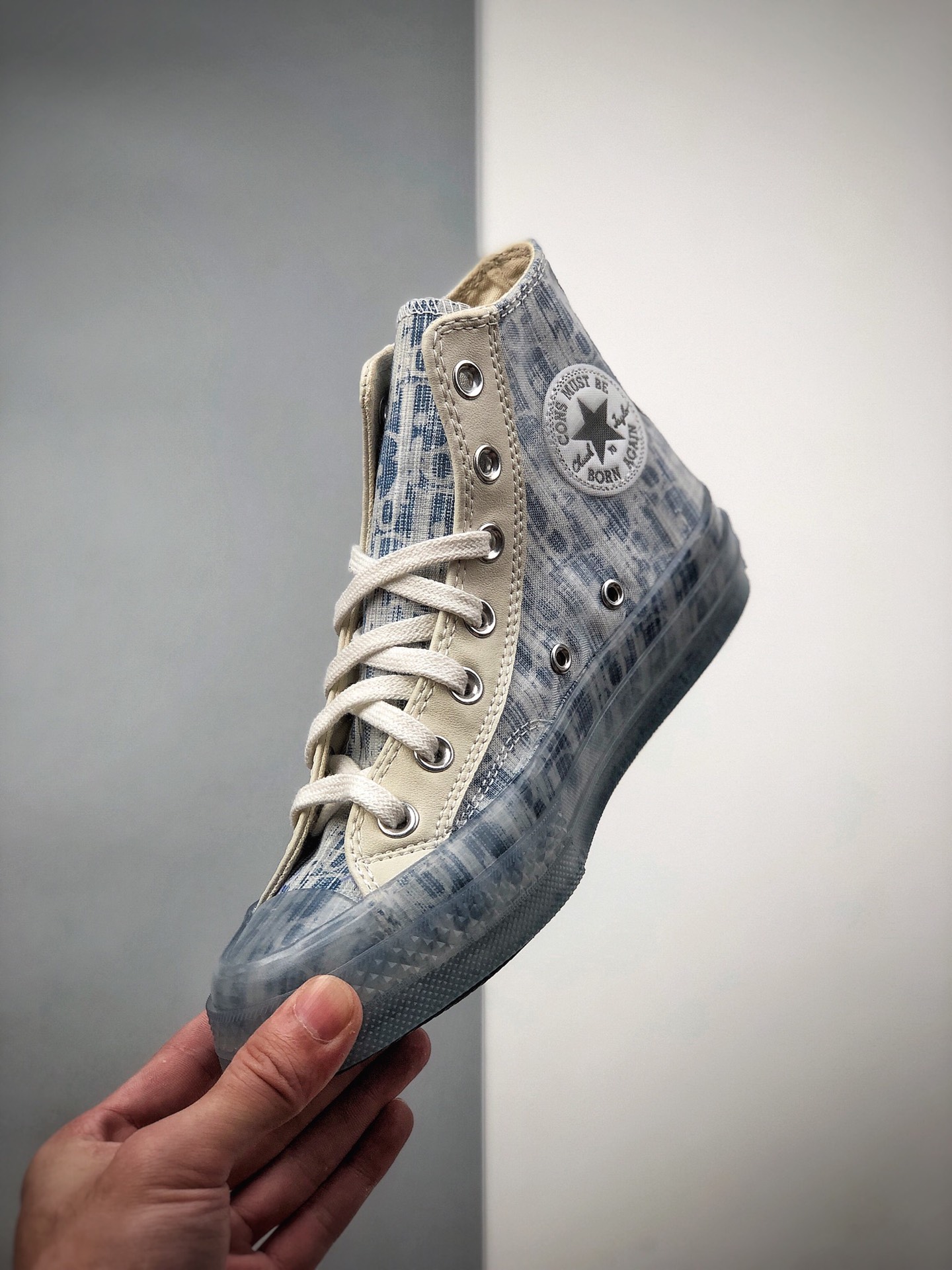 200  男限定联乘高奢品牌·Dior迪奥 x Converse Restructured Chuck 1970 High”Not for Sale”复刻三星标高帮硫化休闲运动板鞋“迪奥蓝Dior解构”169622C