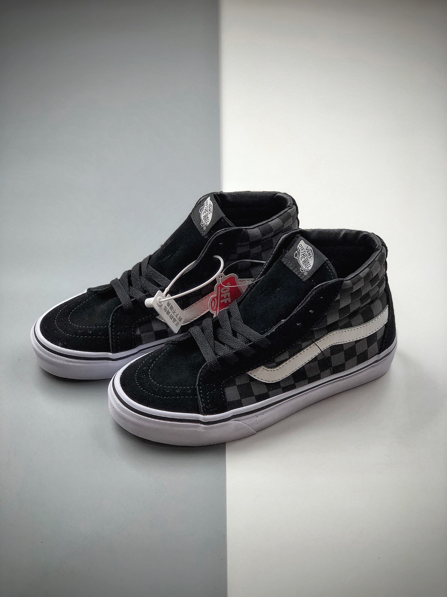 160  万斯Vans 高帮 黑格子 棋盘格子 Sk8 Hi Reissue