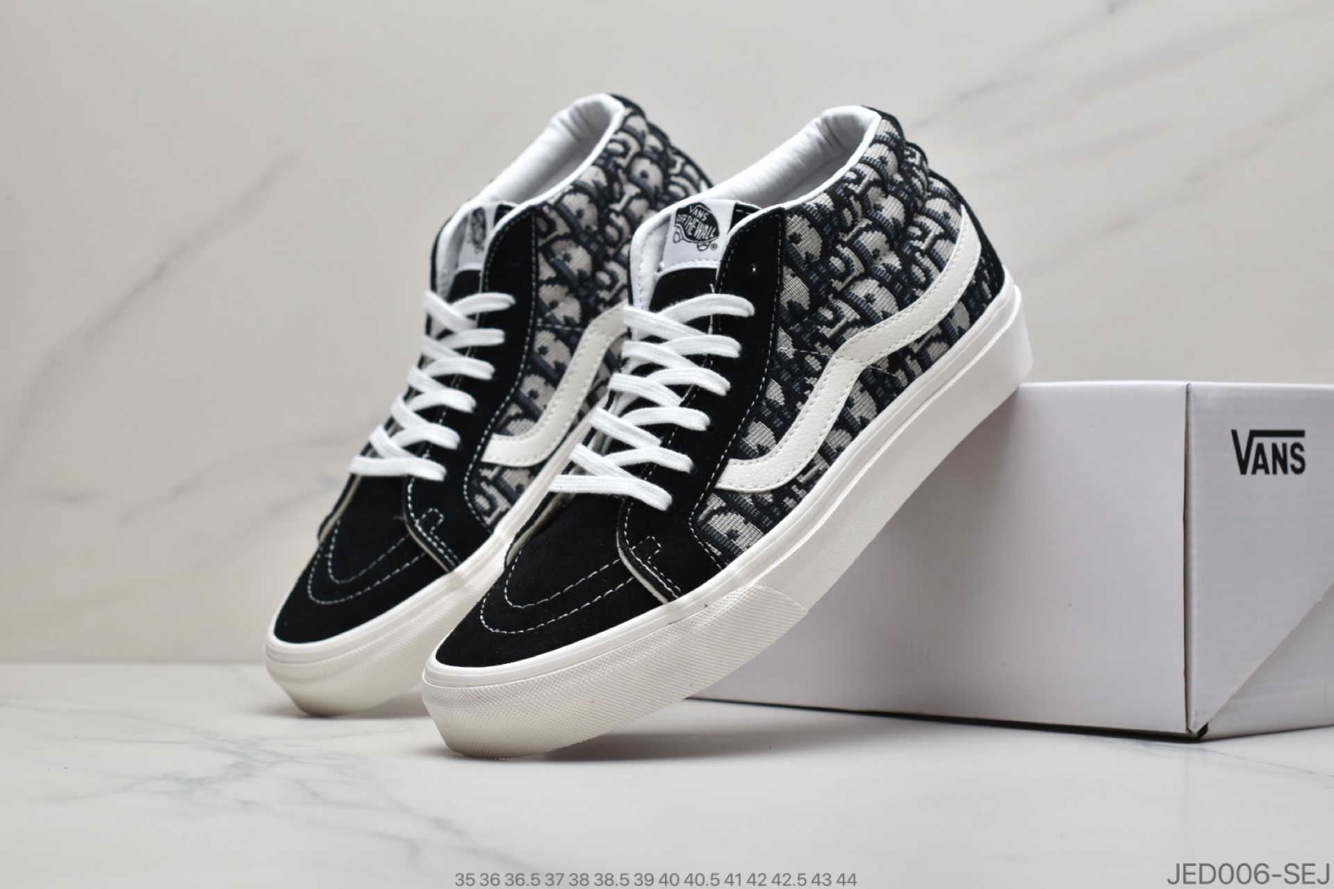 150 公司级Dior x Vans Style 36 Decon SF“黑浅灰刺绣CD重影”万斯迪奥联名