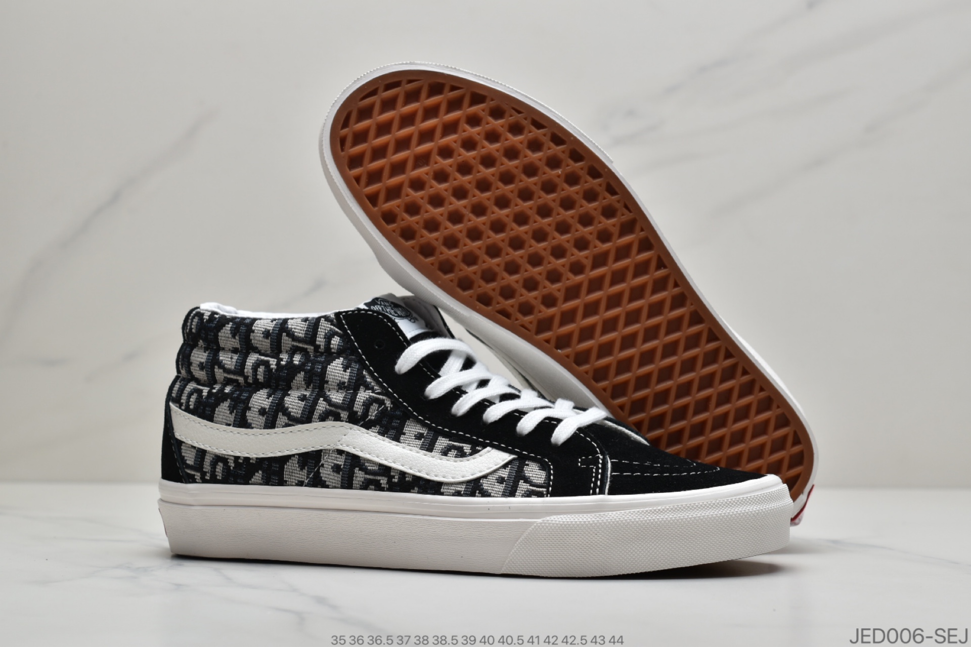 150 公司级Dior x Vans Style 36 Decon SF“黑浅灰刺绣CD重影”万斯迪奥联名