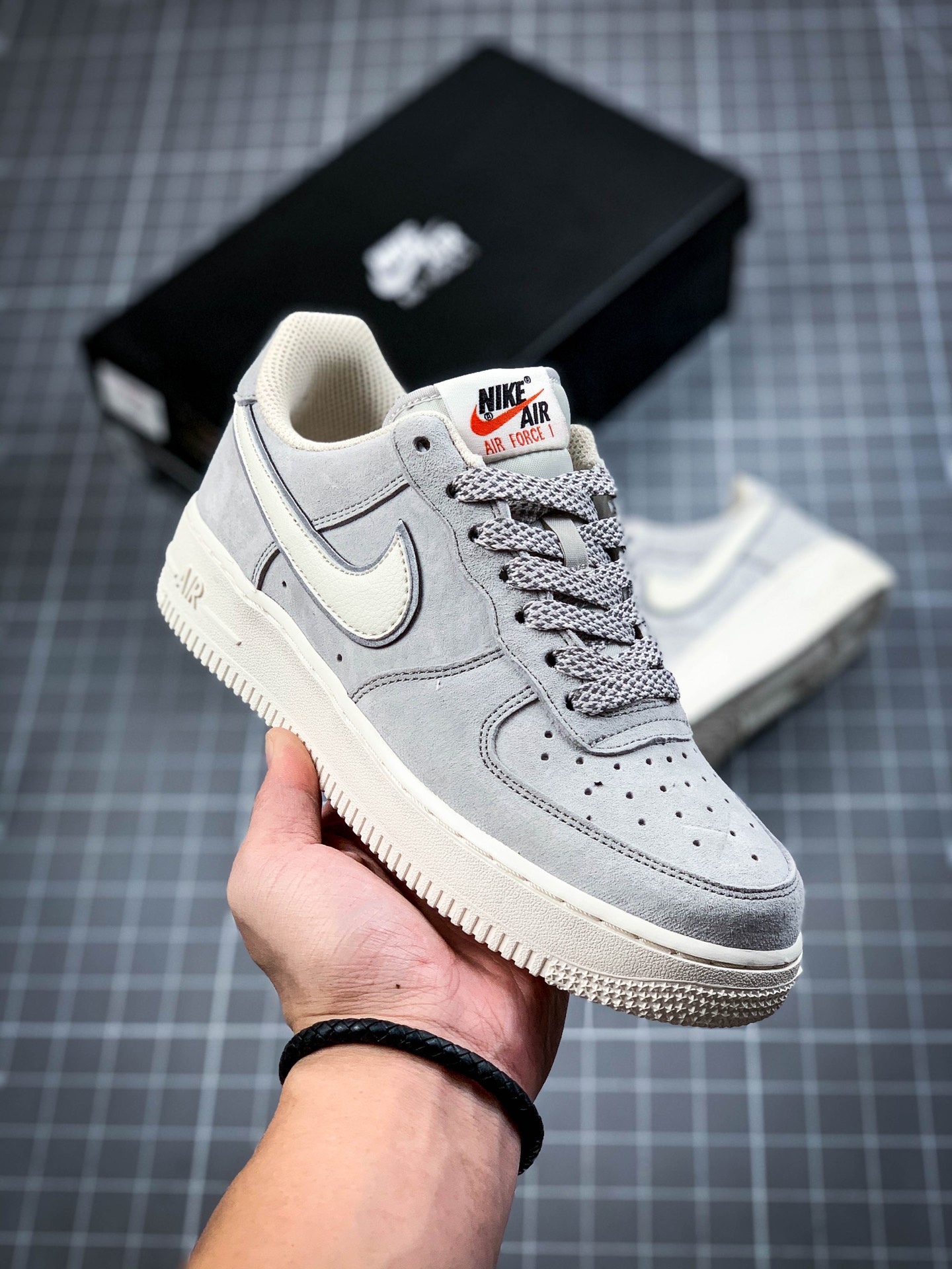 180  Air Force1 Low x Reigning Champ  灰黑麂皮打造  AA1117-126