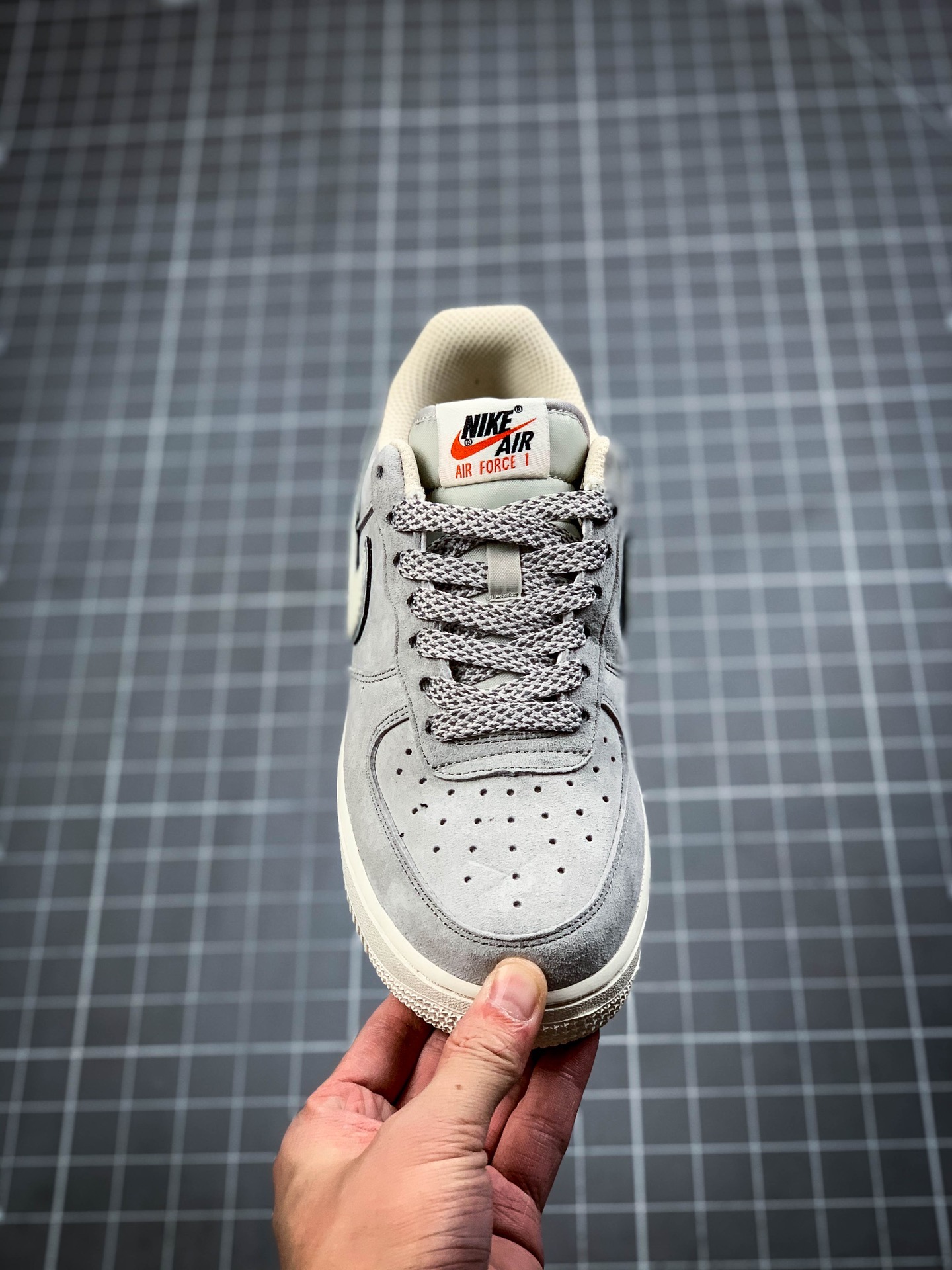 180  Air Force1 Low x Reigning Champ  灰黑麂皮打造  AA1117-126